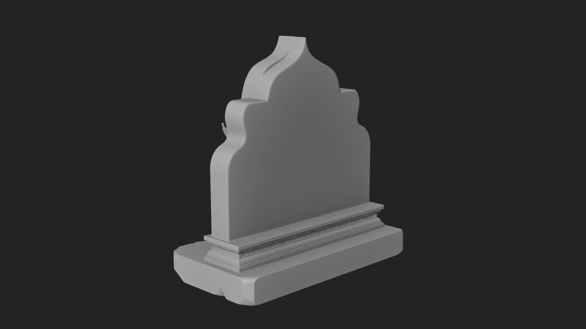 Temple Shrine Relief Plaque Design 1 3D Print Model 3D Model