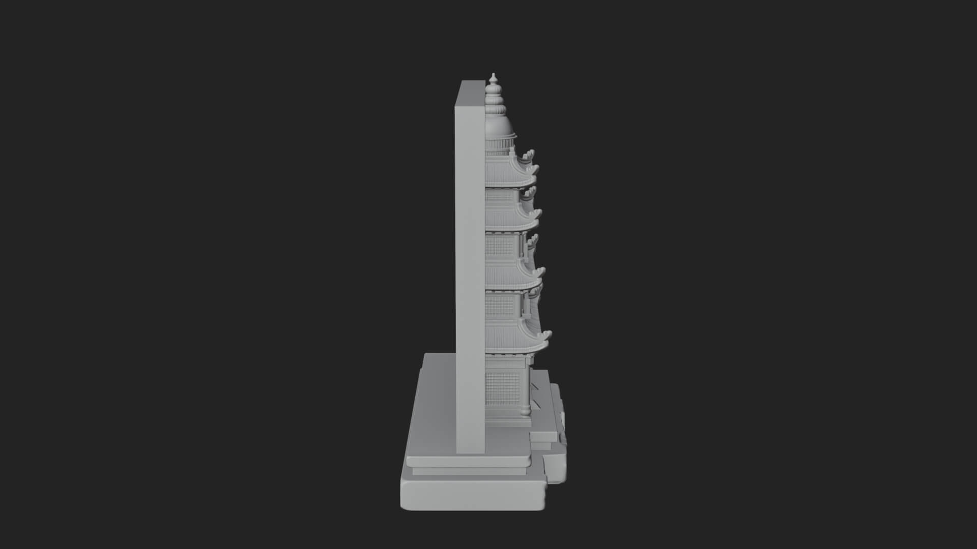 Temple Shrine Relief Plaque Design 3 3D Print Model 3D Model