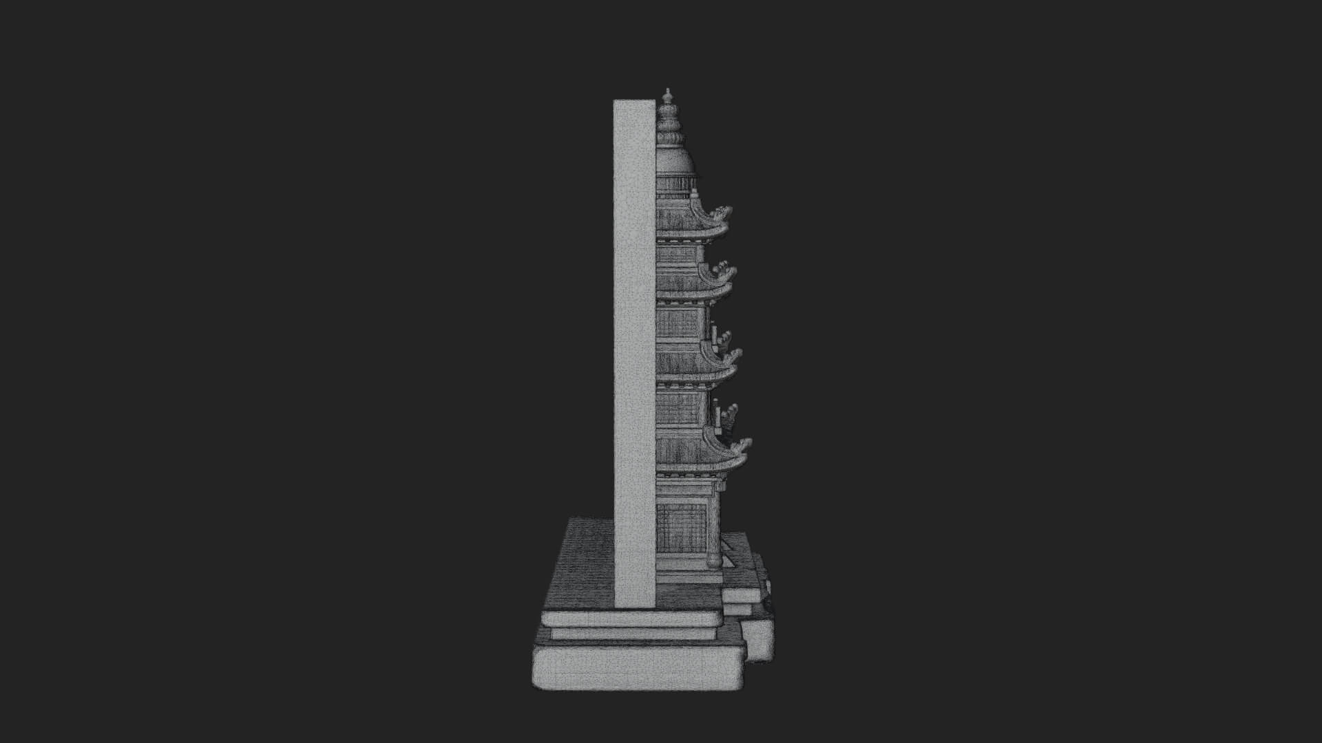 Temple Shrine Relief Plaque Design 3 3D Print Model 3D Model