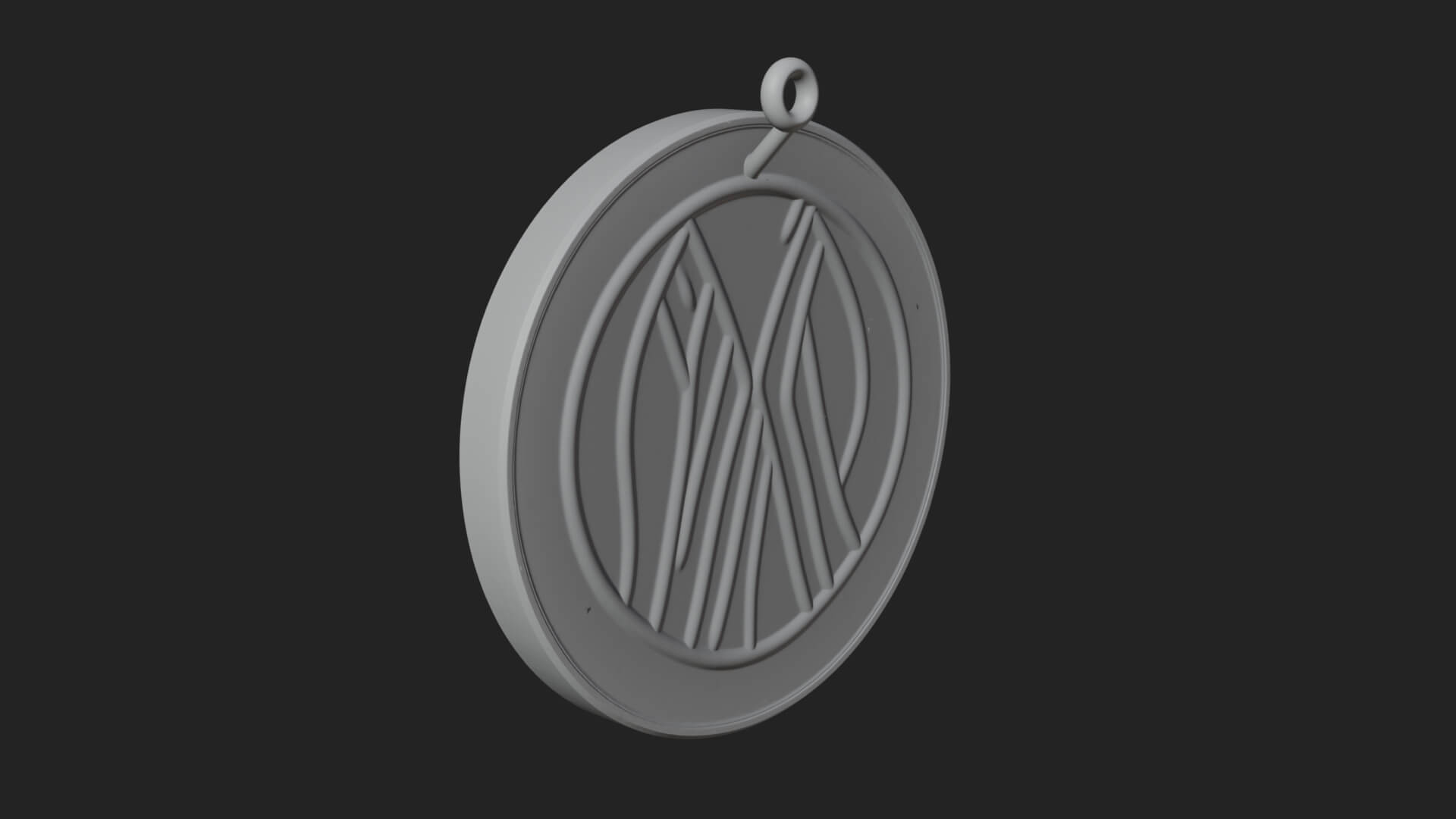 Thorn Skull Oval Relief Plaque Design 1 3D Print Model 3D Model