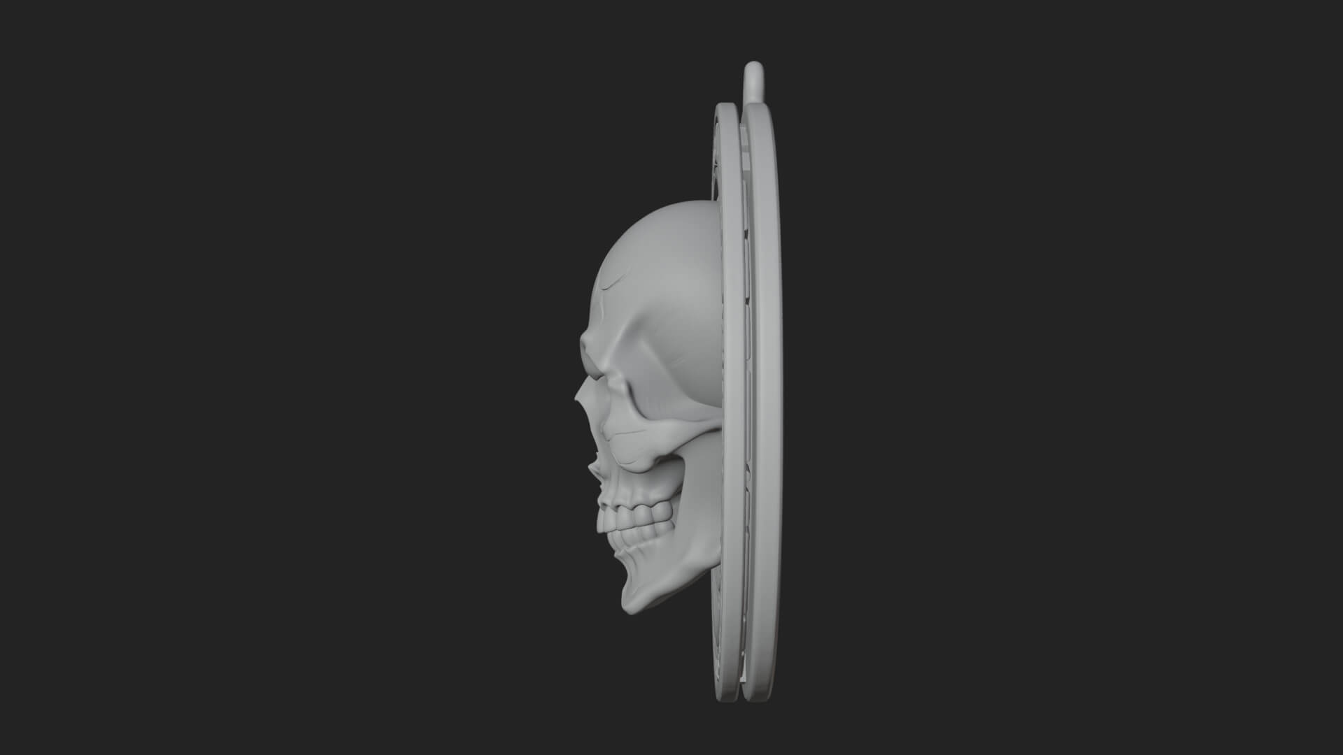 Thorn Skull Oval Relief Plaque Design 3 3D Print Model 3D Model