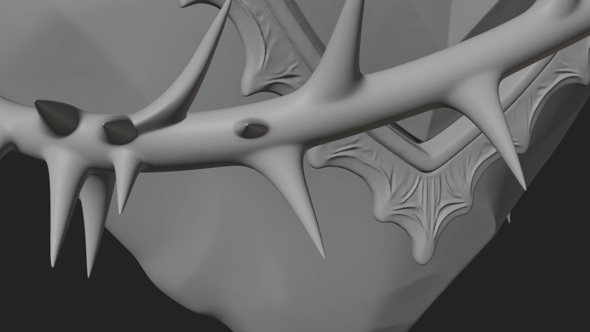 Thorn Spiked Ruby Heart Ornament Design 1 3D Print Model 3D Model