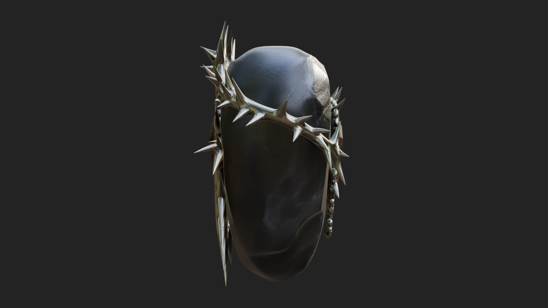 Thorn Spiked Ruby Heart Ornament Design 2 3D Print Model 3D Model
