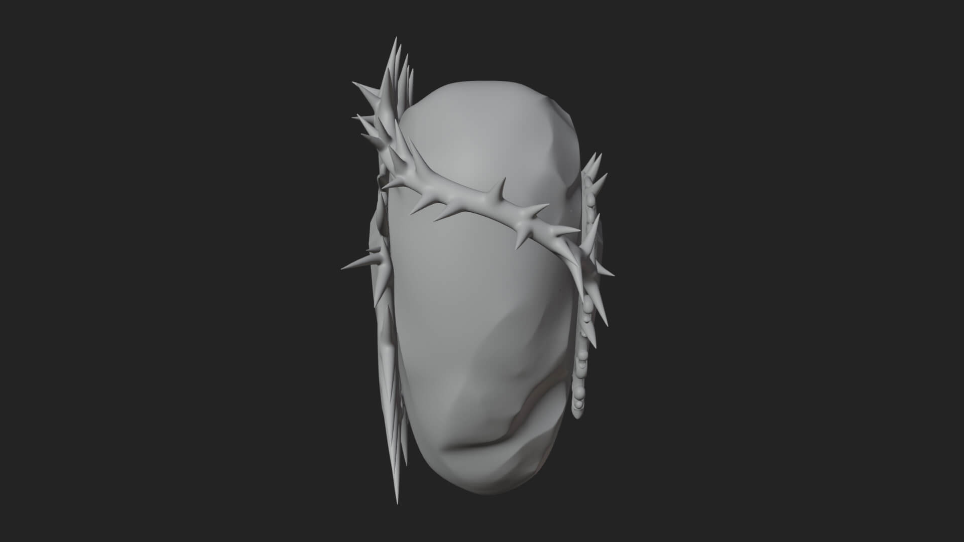 Thorn Spiked Ruby Heart Ornament Design 2 3D Print Model 3D Model