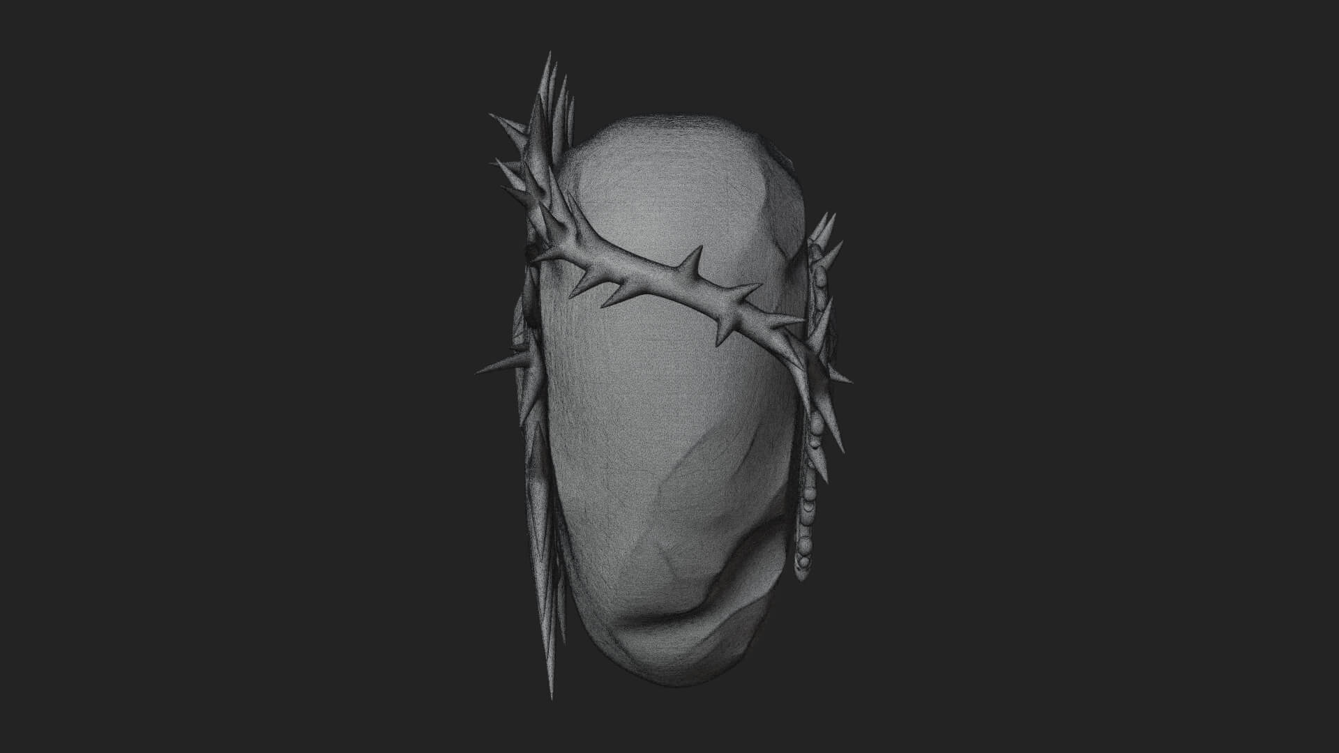 Thorn Spiked Ruby Heart Ornament Design 2 3D Print Model 3D Model