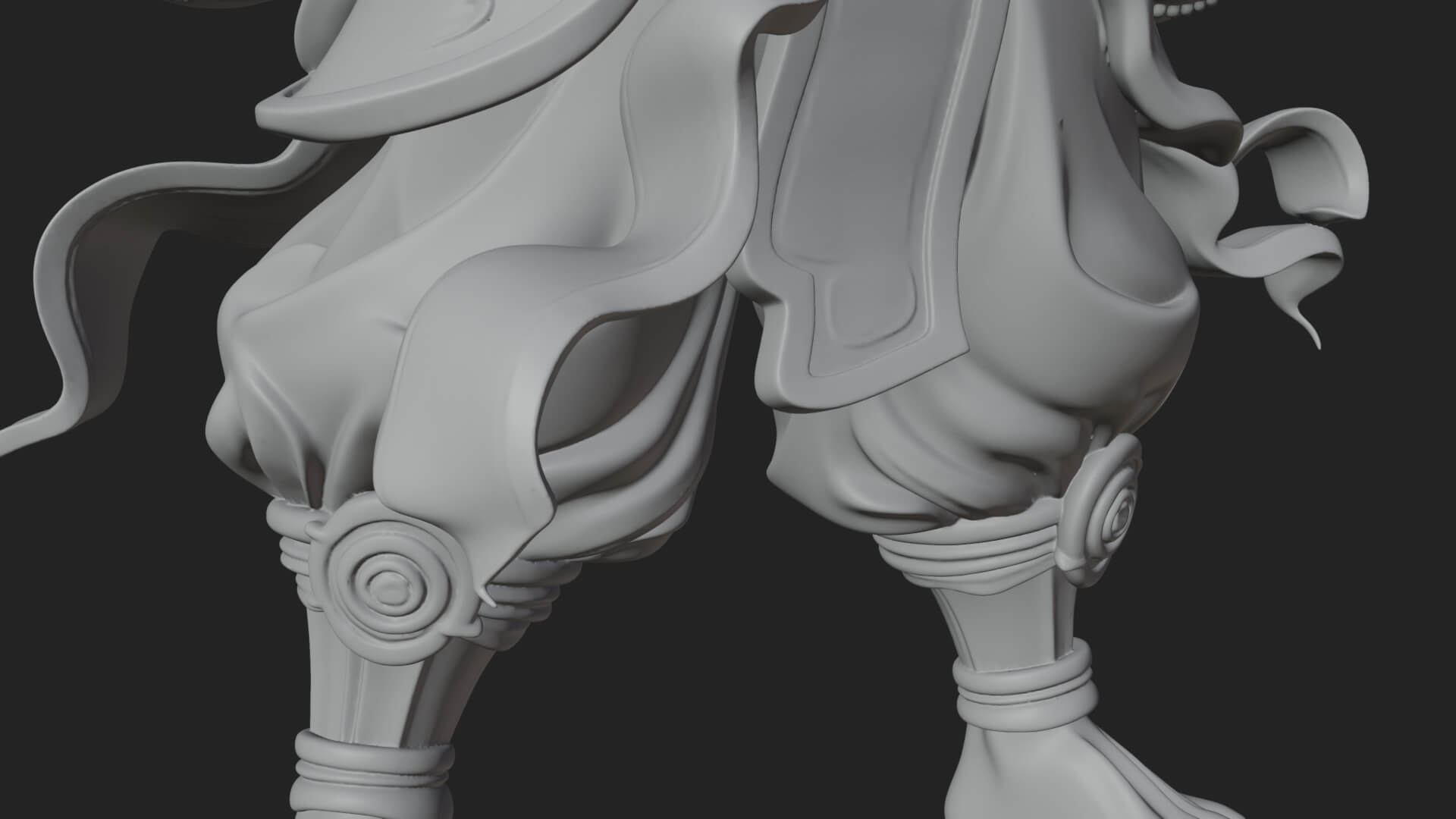 Thunder Drum God Statue Design 2 3D Print Model 3D Model