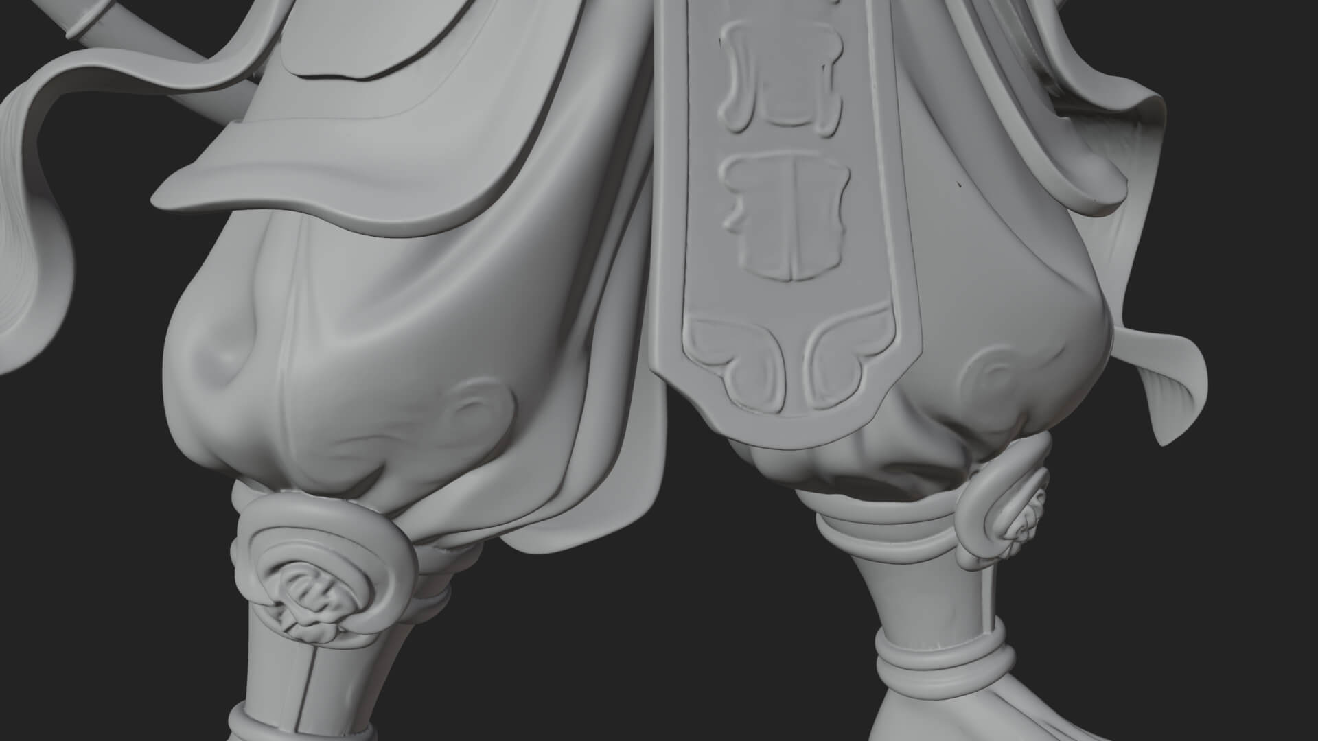 Thunder Drum God Statue Design 4 3D Print Model 3D Model