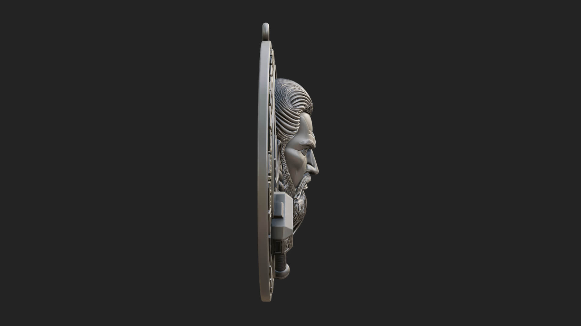 Thunder God Oval Relief Plaque Design 4 3D Print Model 3D Model