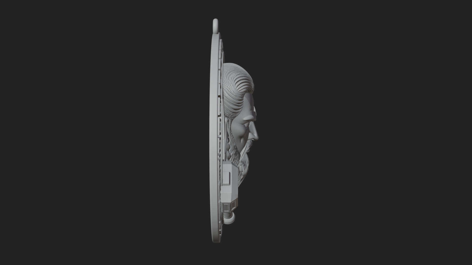 Thunder God Oval Relief Plaque Design 4 3D Print Model 3D Model