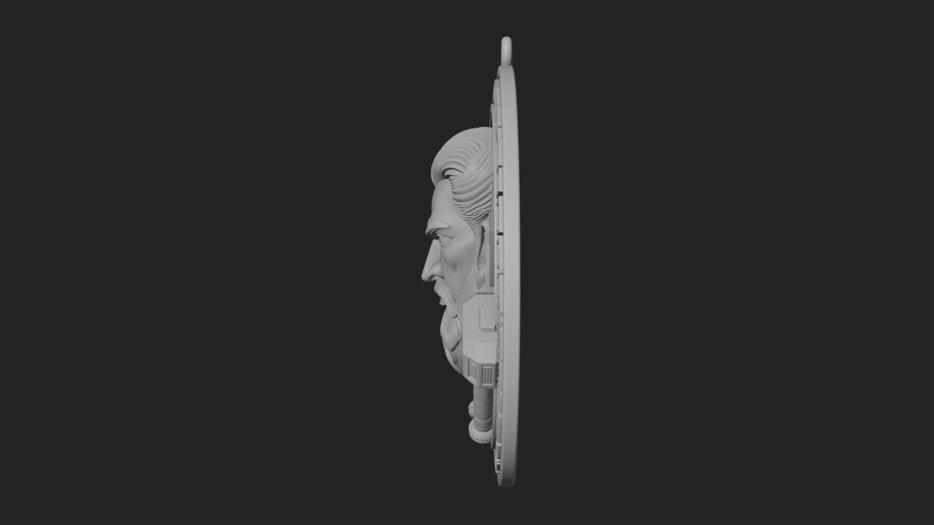 Thunder God Oval Relief Plaque Design 4 3D Print Model 3D Model