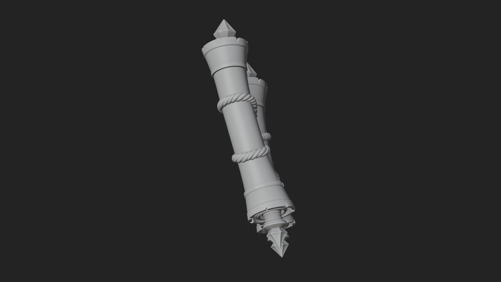 Tied Paper Scroll Model Design 1 3D Print Model 3D Model