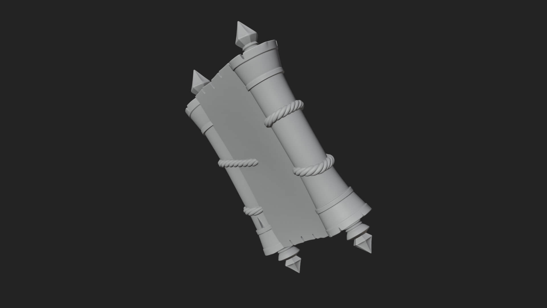 Tied Paper Scroll Model Design 1 3D Print Model 3D Model