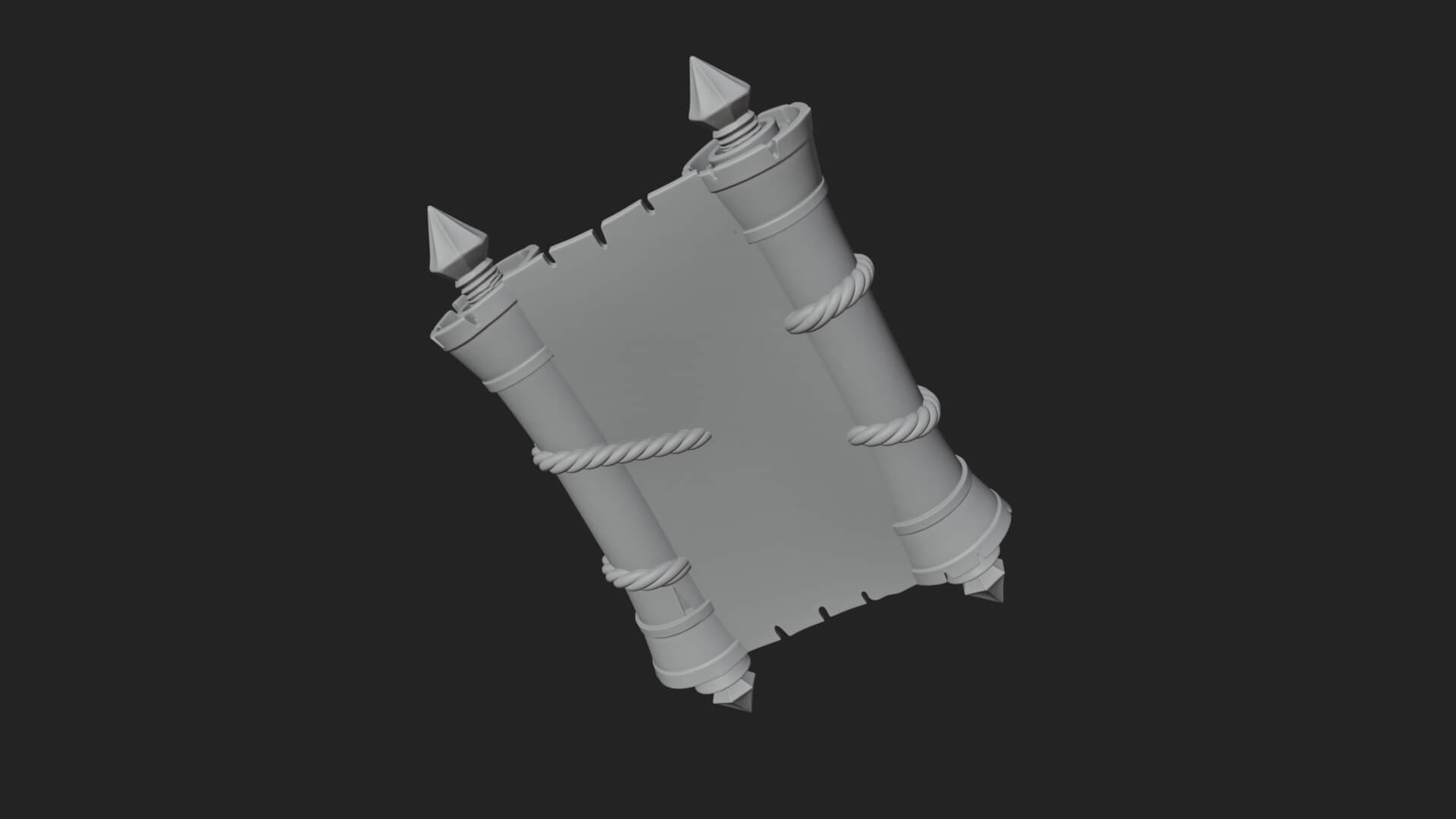 Tied Paper Scroll Model Design 1 3D Print Model 3D Model