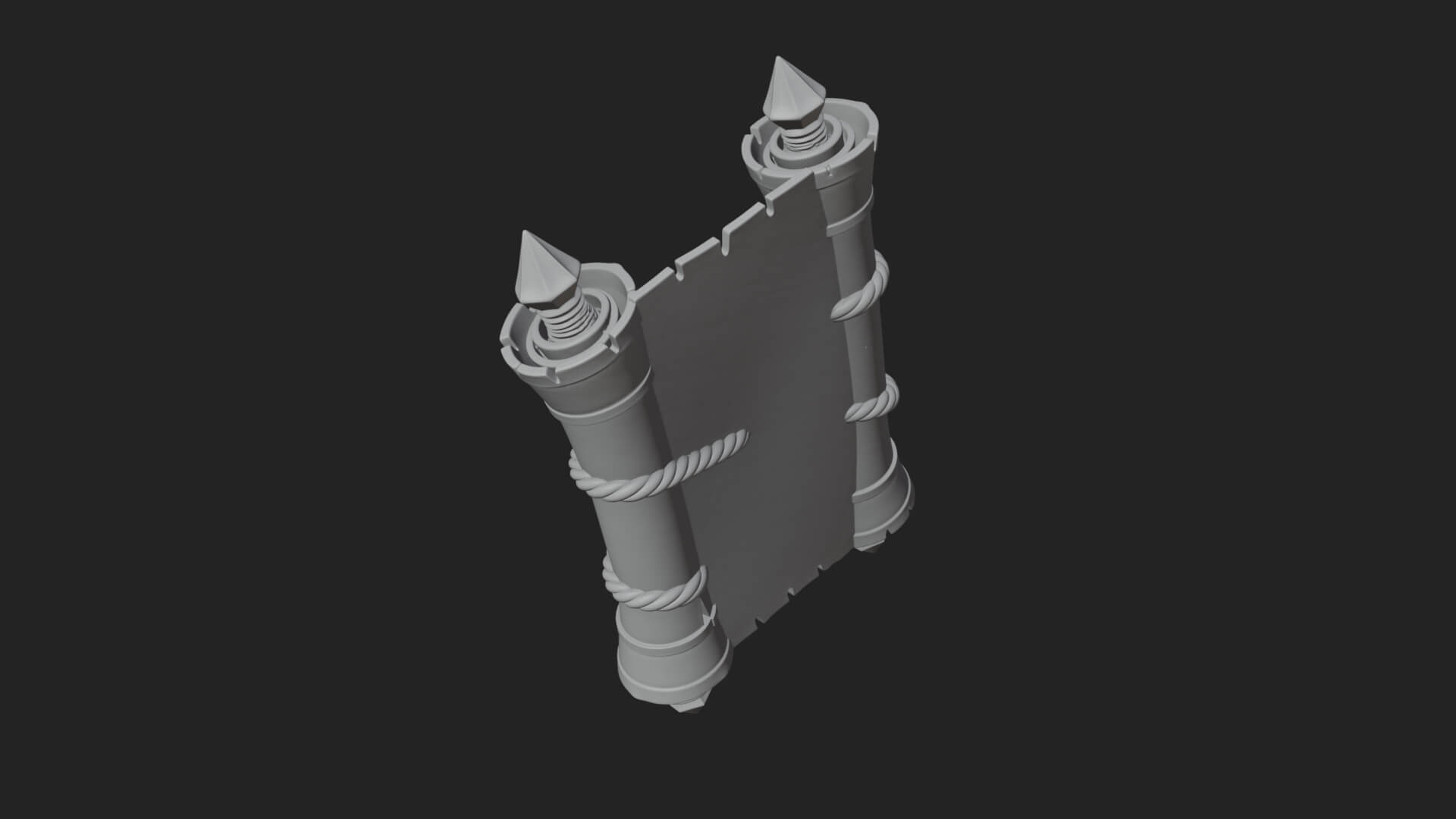 Tied Paper Scroll Model Design 1 3D Print Model 3D Model