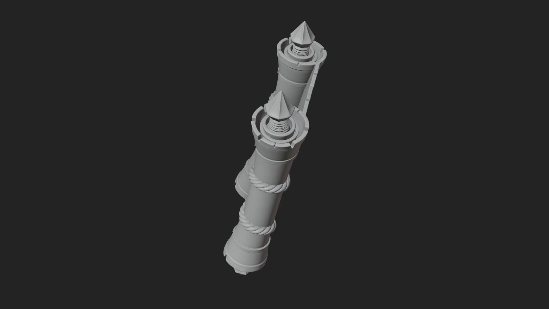Tied Paper Scroll Model Design 1 3D Print Model 3D Model