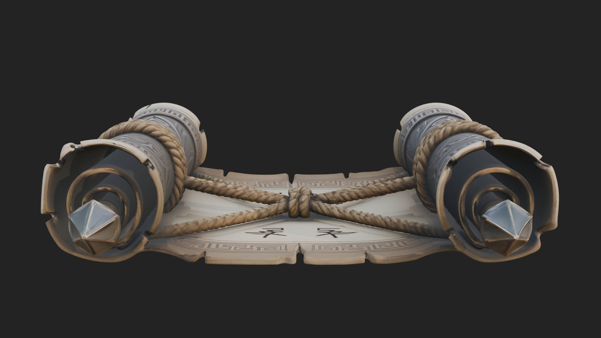 Tied Paper Scroll Model Design 2 3D Print Model 3D Model