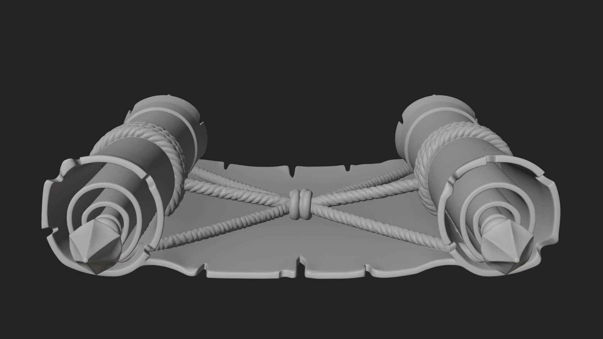 Tied Paper Scroll Model Design 2 3D Print Model 3D Model