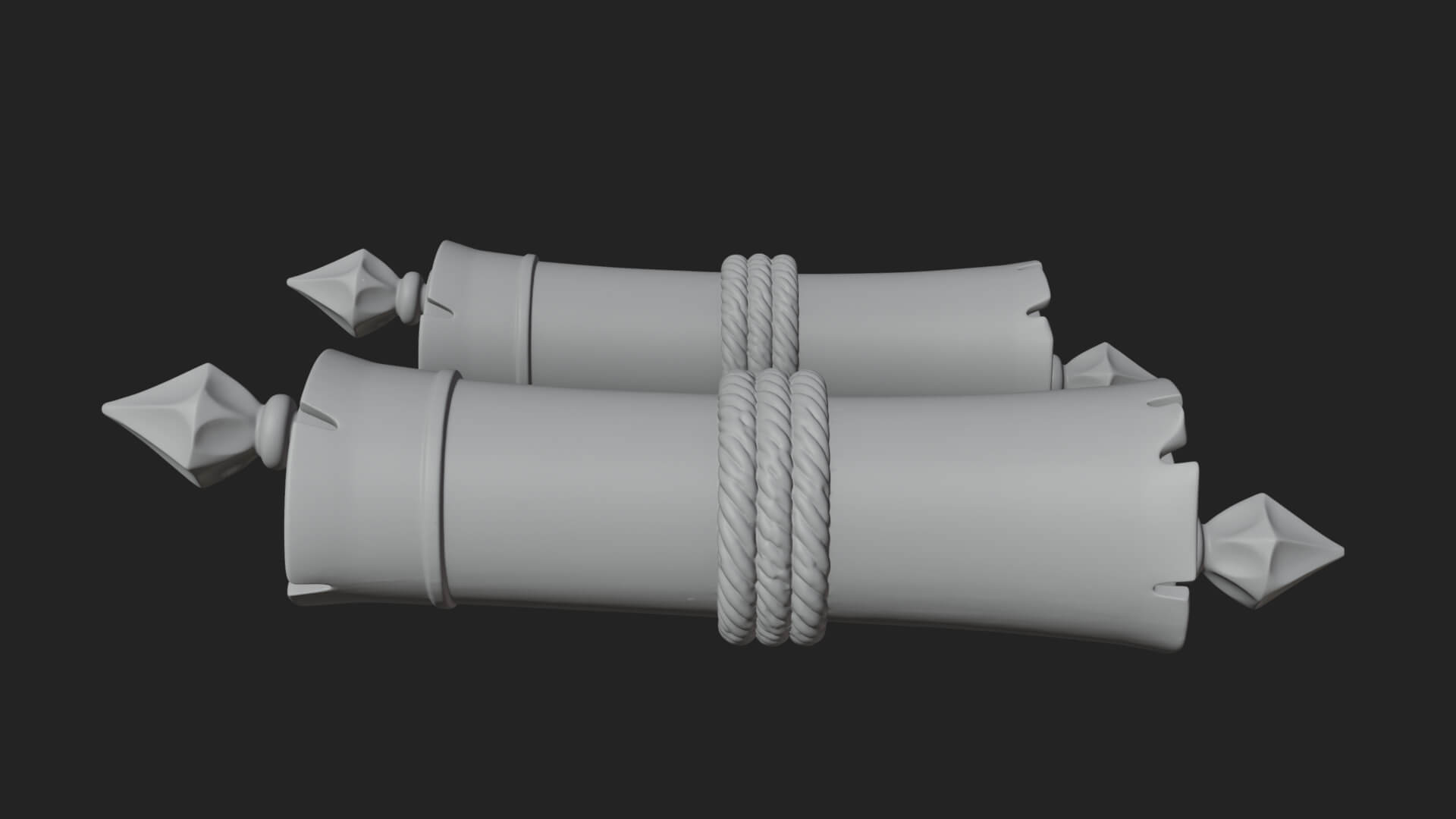 Tied Paper Scroll Model Design 2 3D Print Model 3D Model