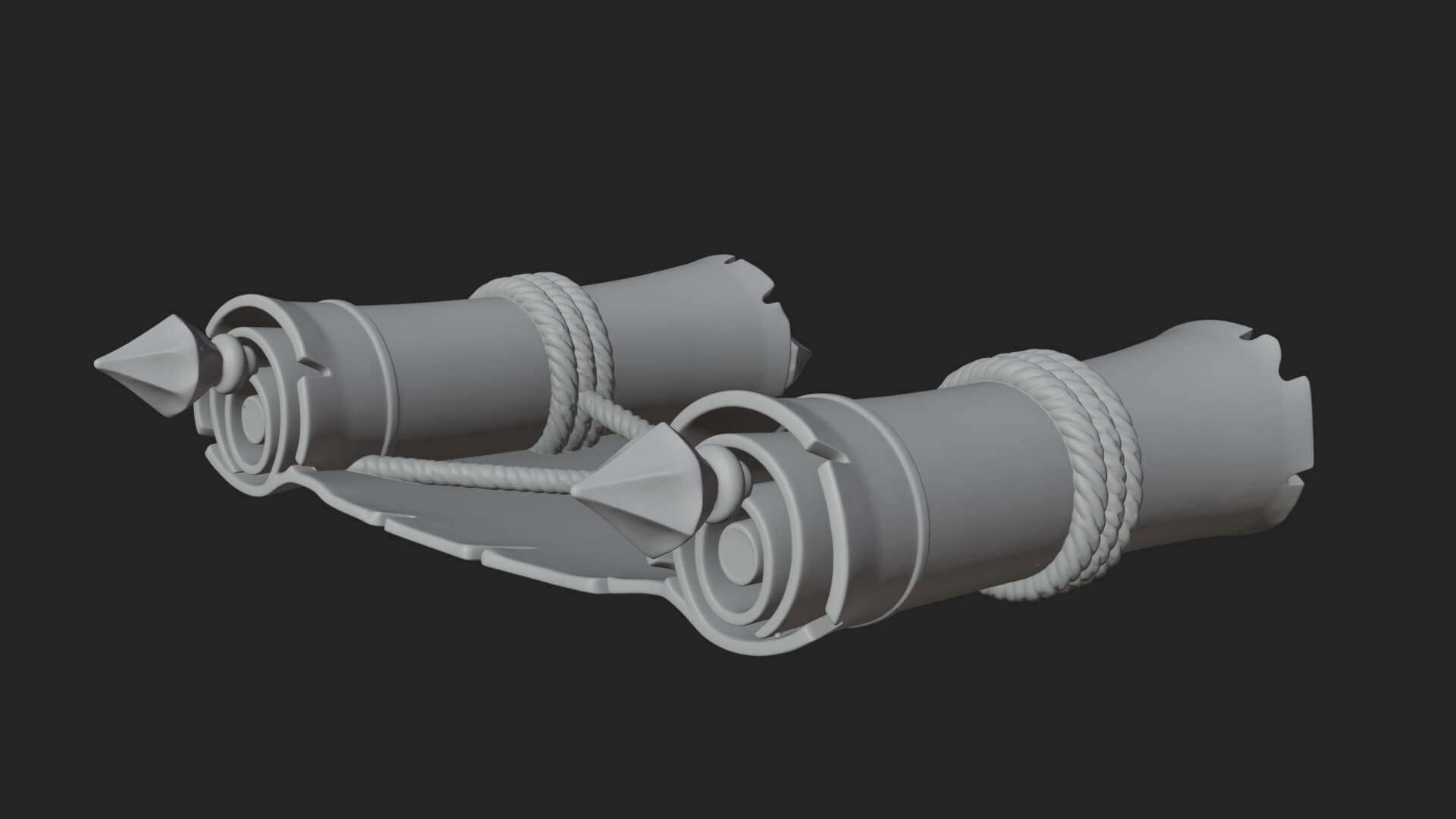 Tied Paper Scroll Model Design 2 3D Print Model 3D Model