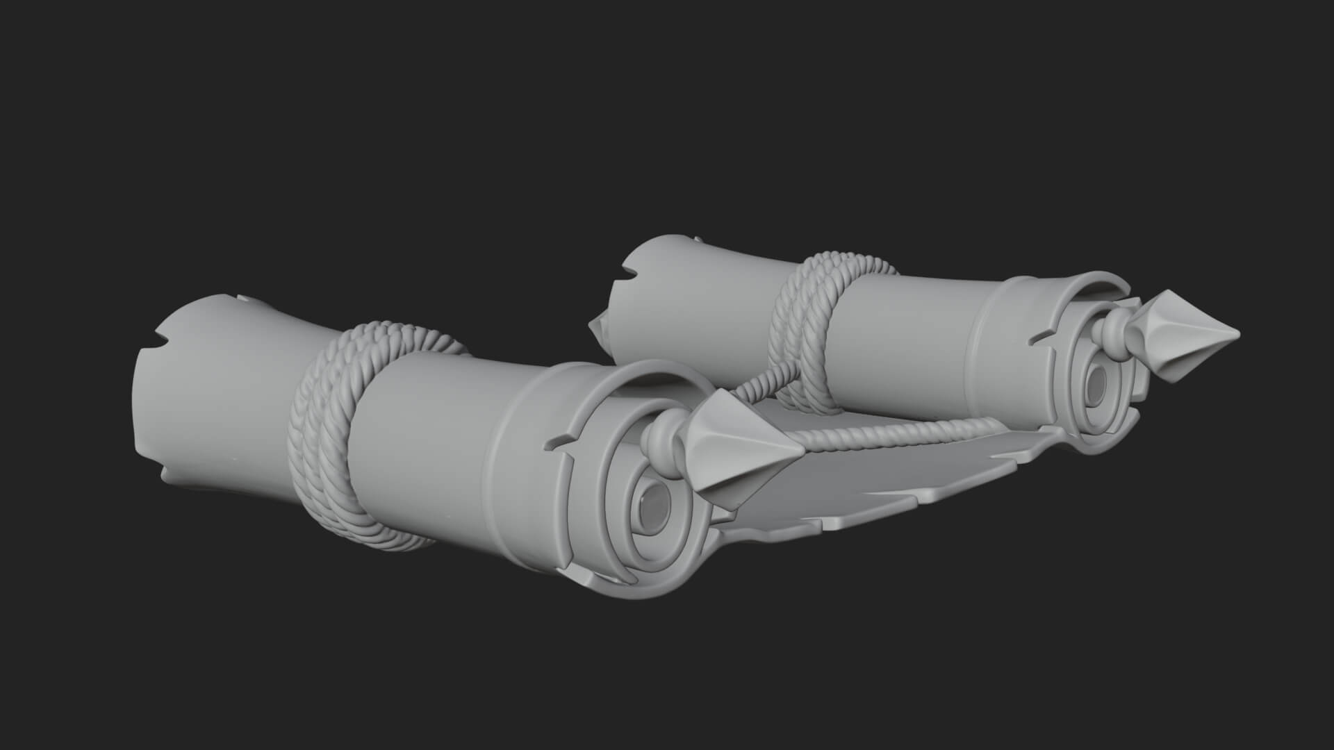Tied Paper Scroll Model Design 2 3D Print Model 3D Model