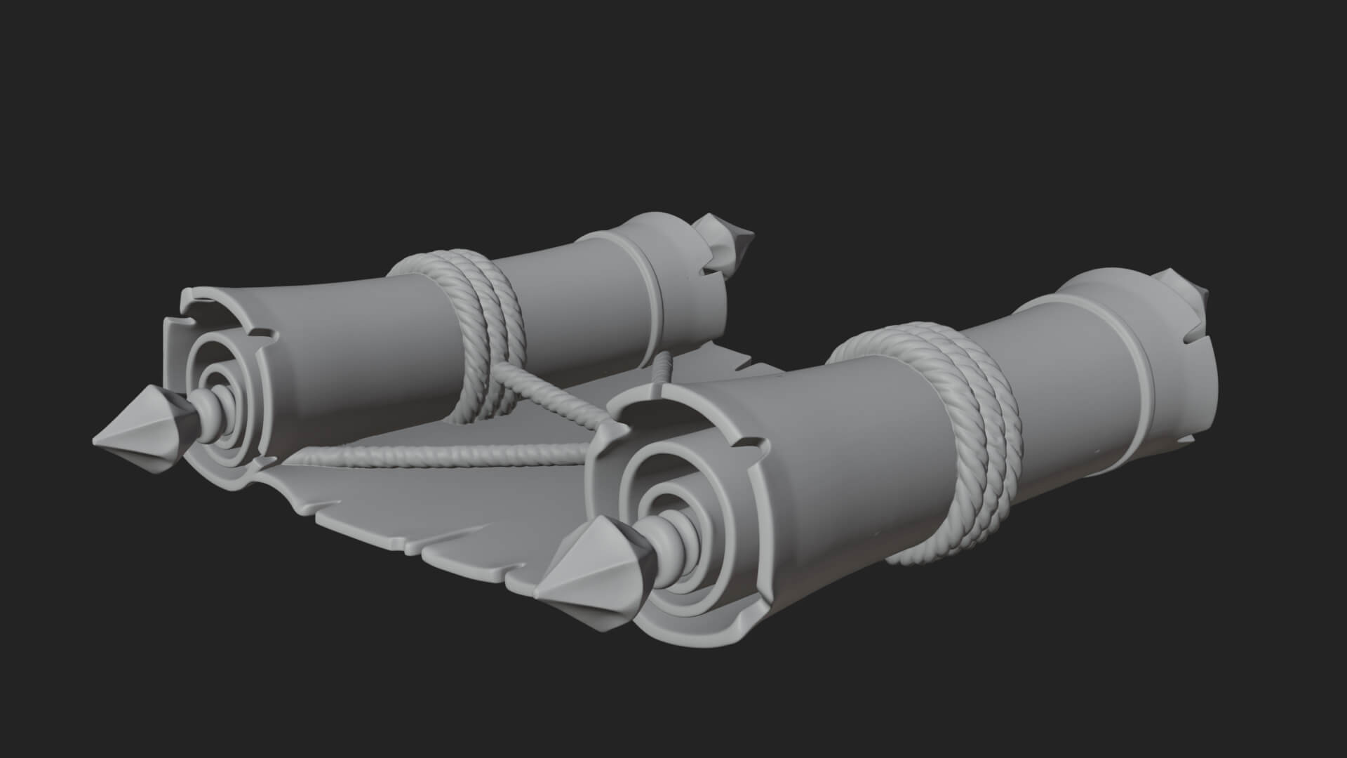 Tied Paper Scroll Model Design 2 3D Print Model 3D Model