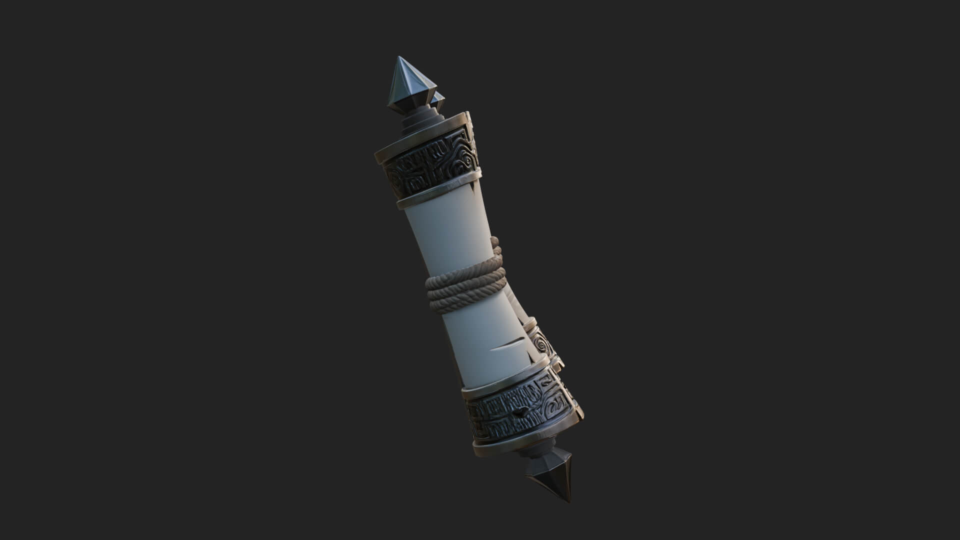 Tied Paper Scroll Model Design 3 3D Print Model 3D Model