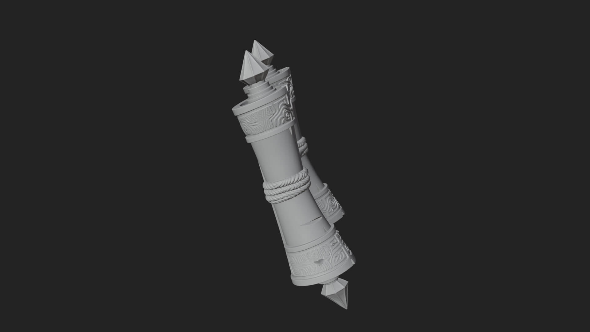 Tied Paper Scroll Model Design 3 3D Print Model 3D Model