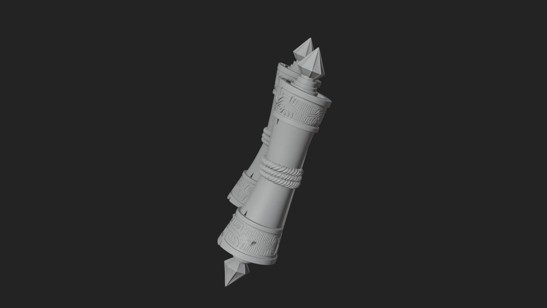 Tied Paper Scroll Model Design 3 3D Print Model 3D Model
