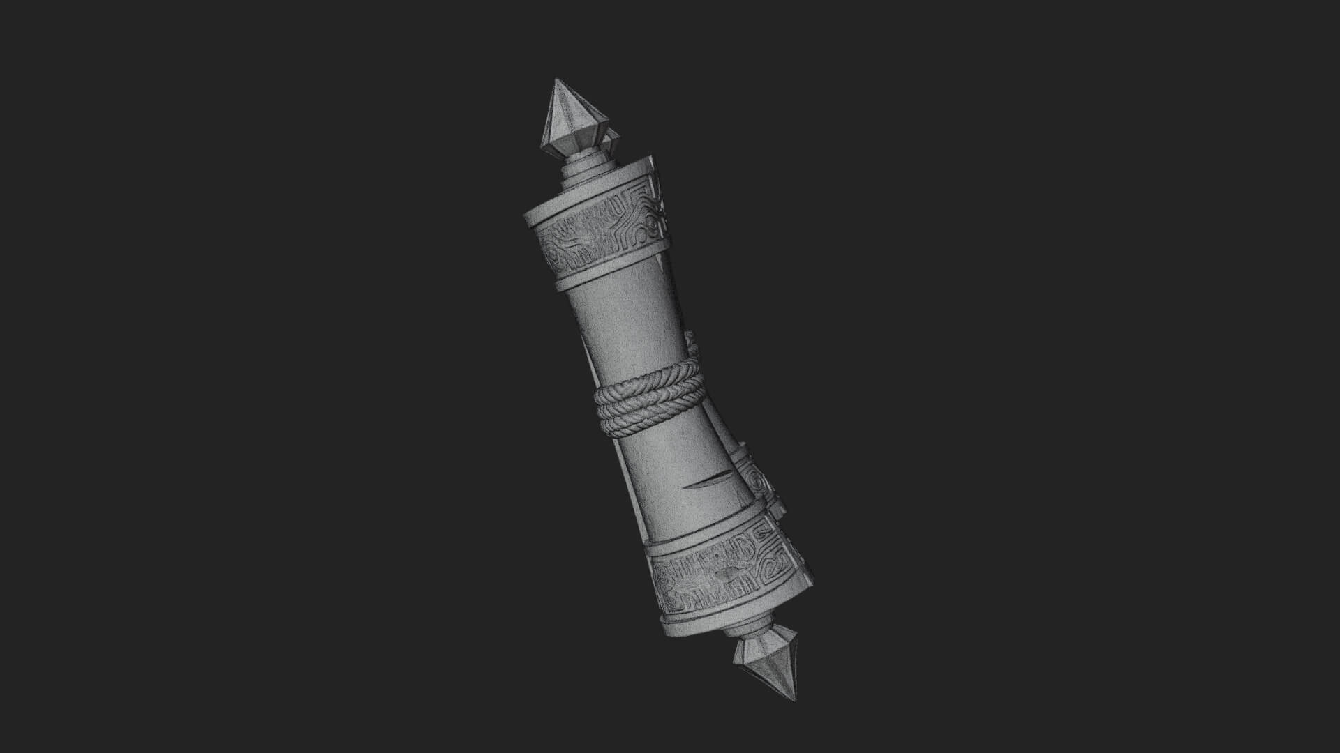 Tied Paper Scroll Model Design 3 3D Print Model 3D Model