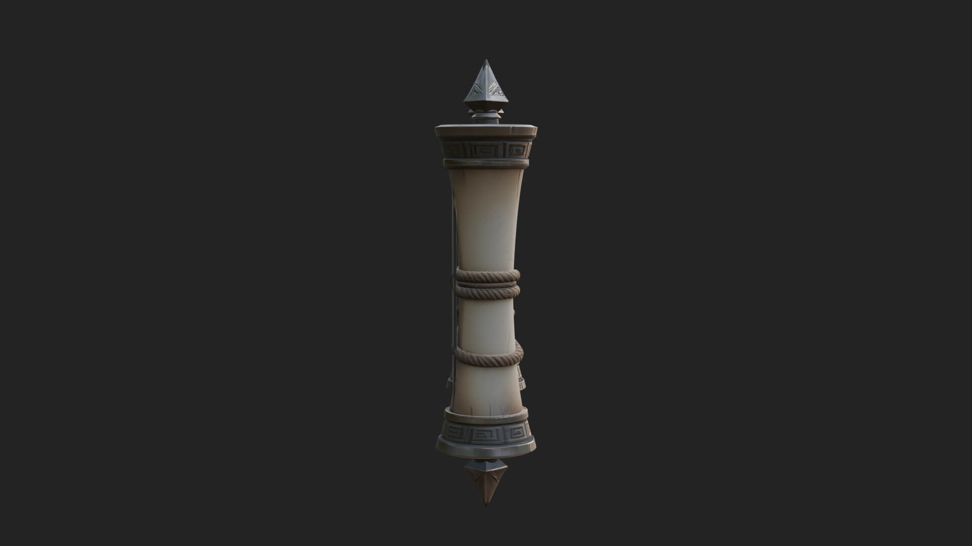 Tied Paper Scroll Model Design 4 3D Print Model 3D Model