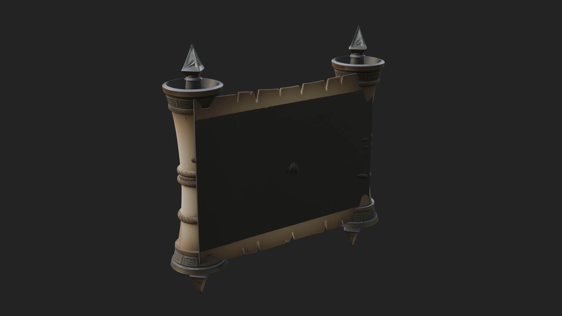 Tied Paper Scroll Model Design 4 3D Print Model 3D Model