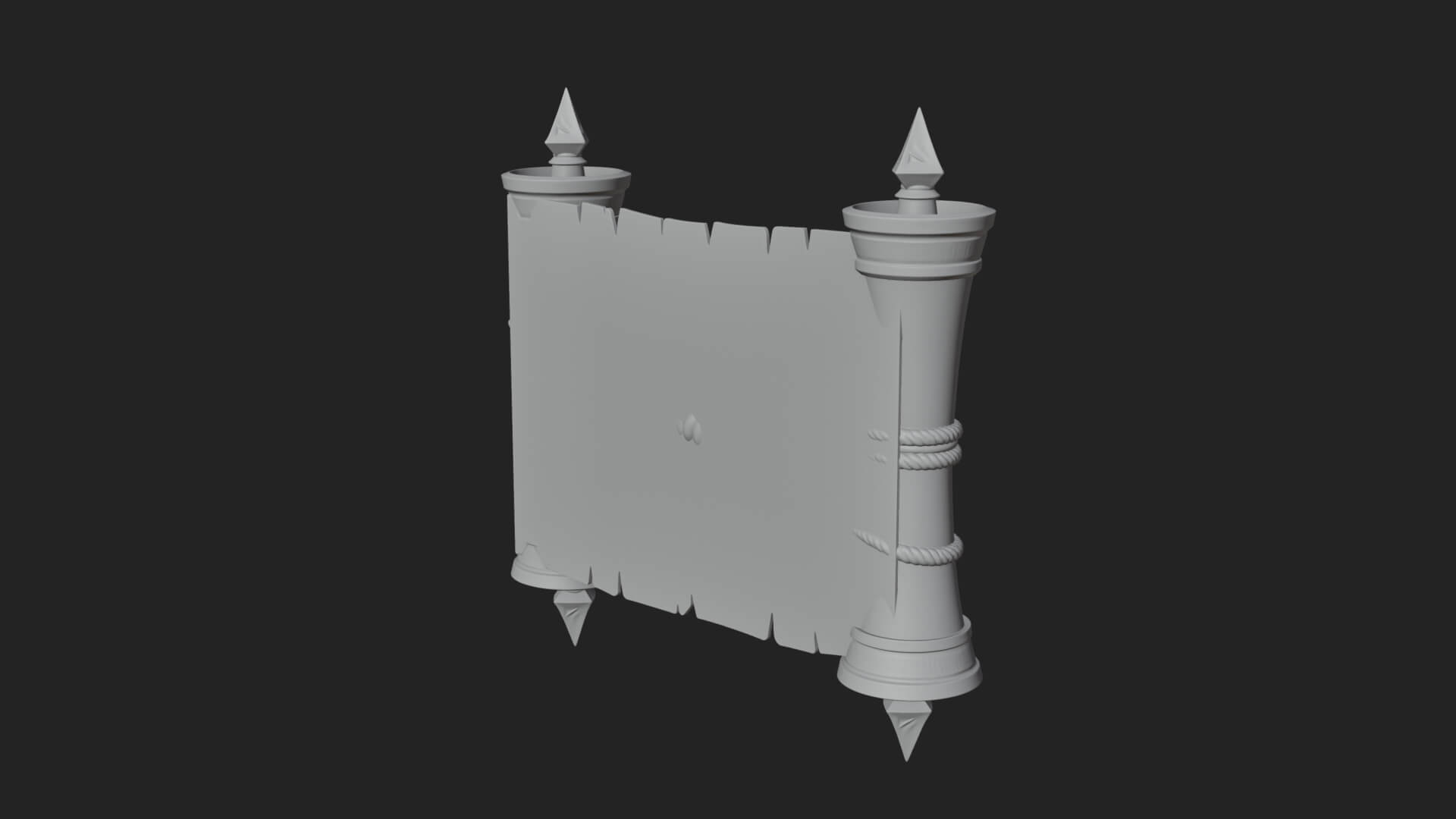 Tied Paper Scroll Model Design 4 3D Print Model 3D Model