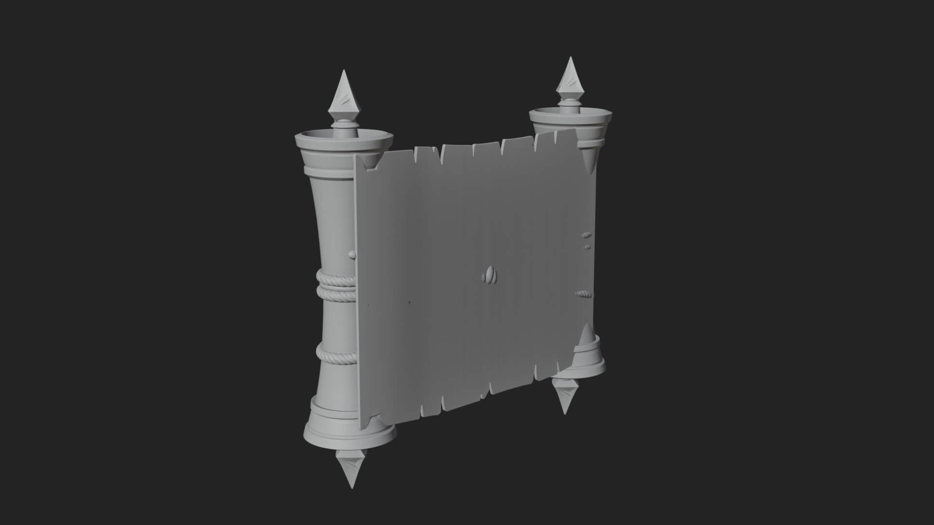 Tied Paper Scroll Model Design 4 3D Print Model 3D Model