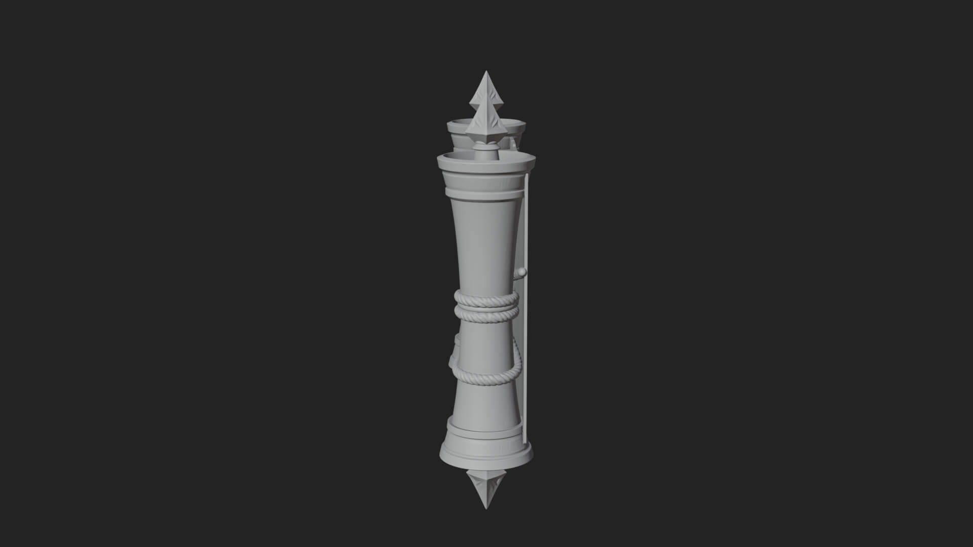 Tied Paper Scroll Model Design 4 3D Print Model 3D Model