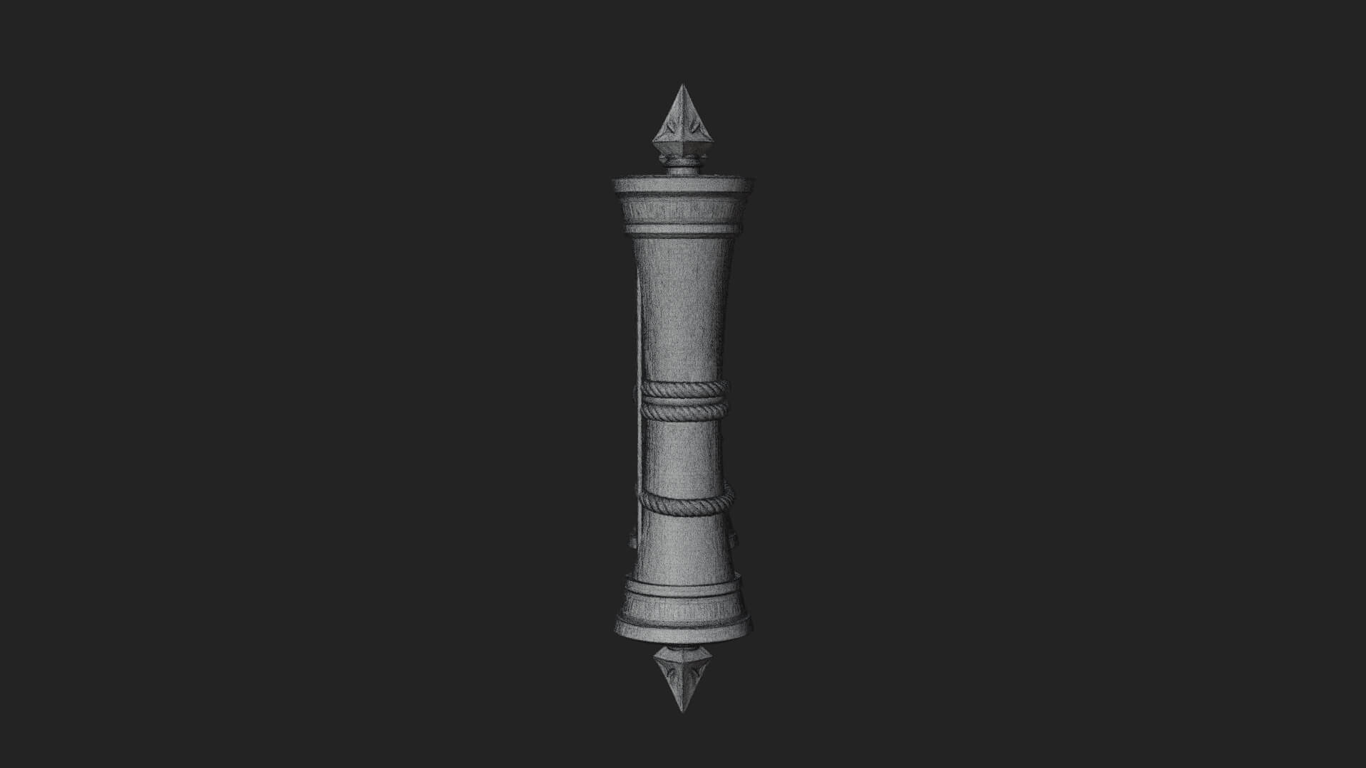 Tied Paper Scroll Model Design 4 3D Print Model 3D Model
