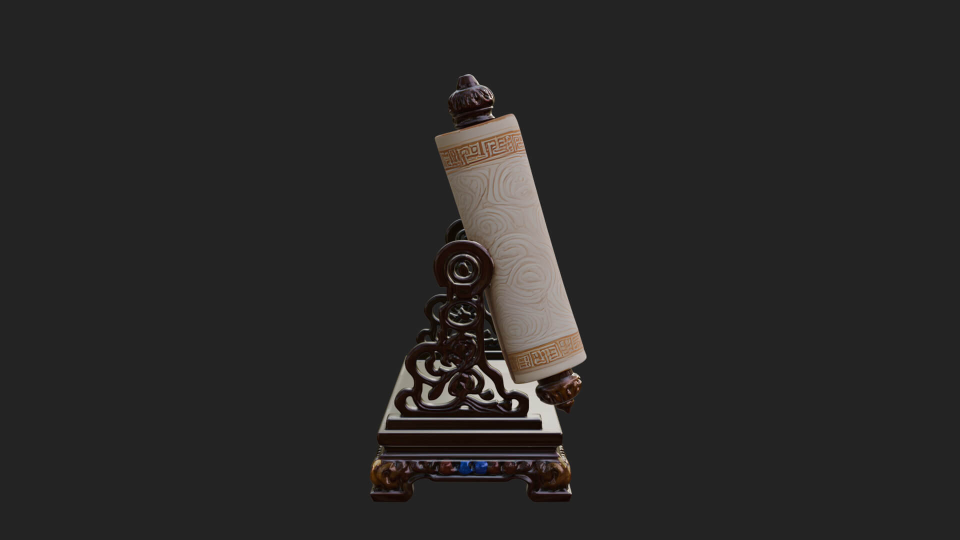 Tied Paper Scroll Model Design 5 3D Print Model 3D Model