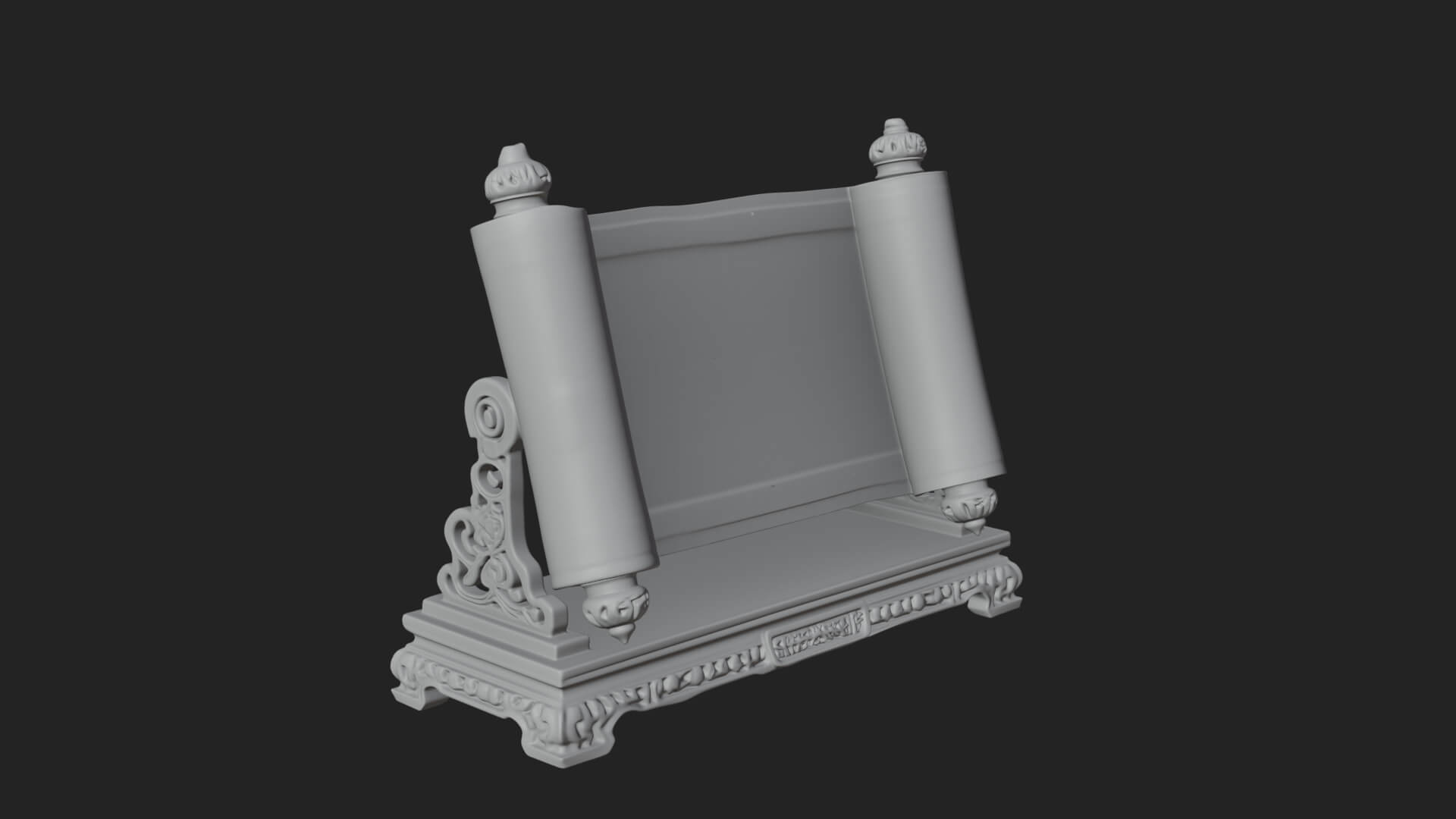 Tied Paper Scroll Model Design 5 3D Print Model 3D Model