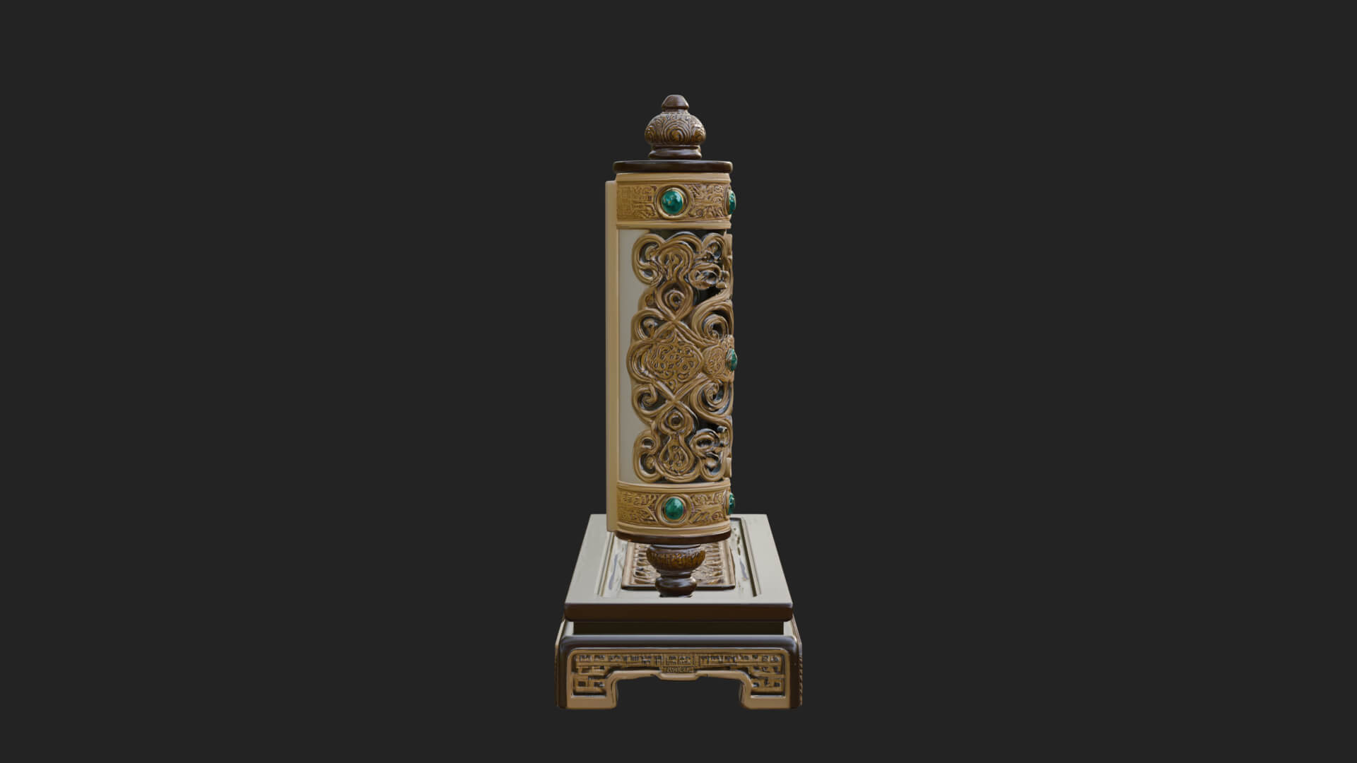 Tied Paper Scroll Model Design 6 3D Print Model 3D Model