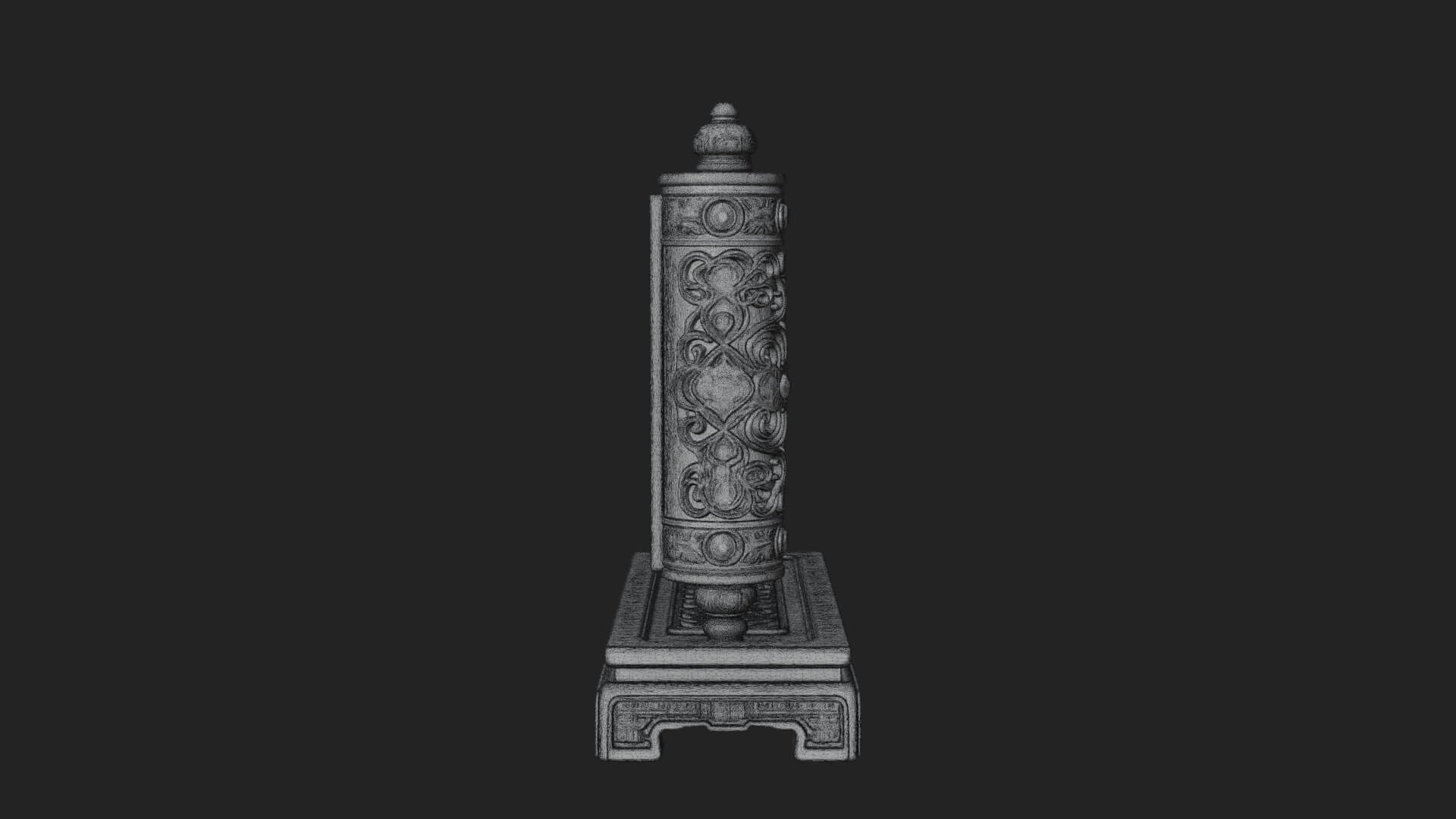 Tied Paper Scroll Model Design 6 3D Print Model 3D Model