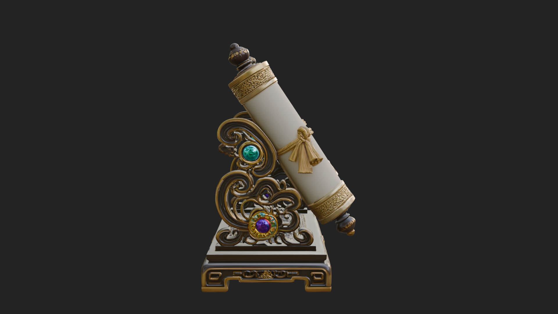 Tied Paper Scroll Model Design 7 3D Print Model 3D Model