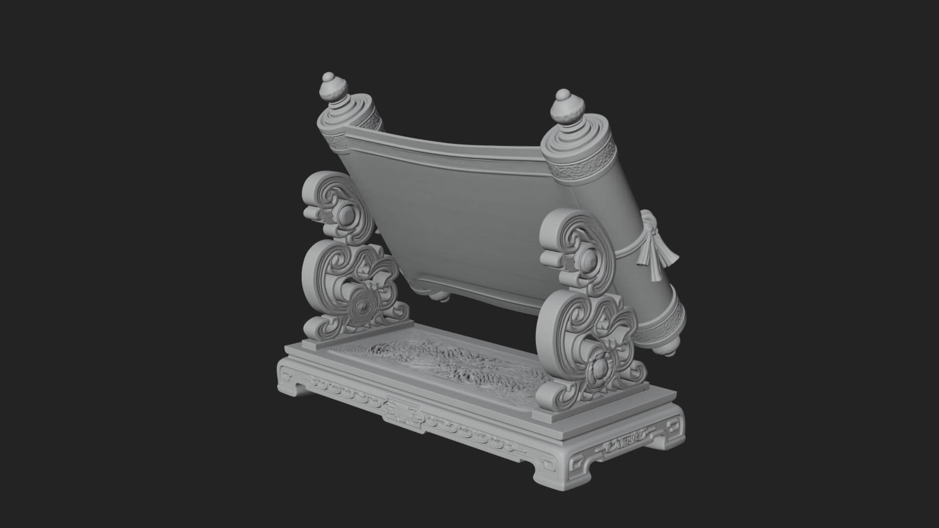 Tied Paper Scroll Model Design 7 3D Print Model 3D Model
