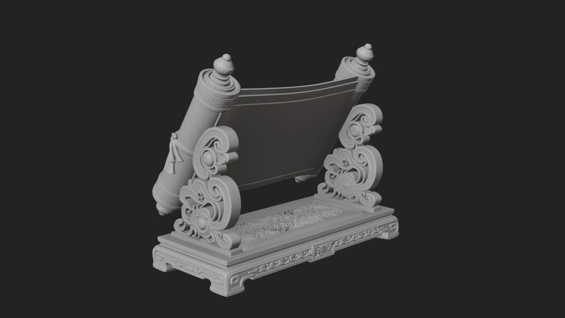 Tied Paper Scroll Model Design 7 3D Print Model 3D Model