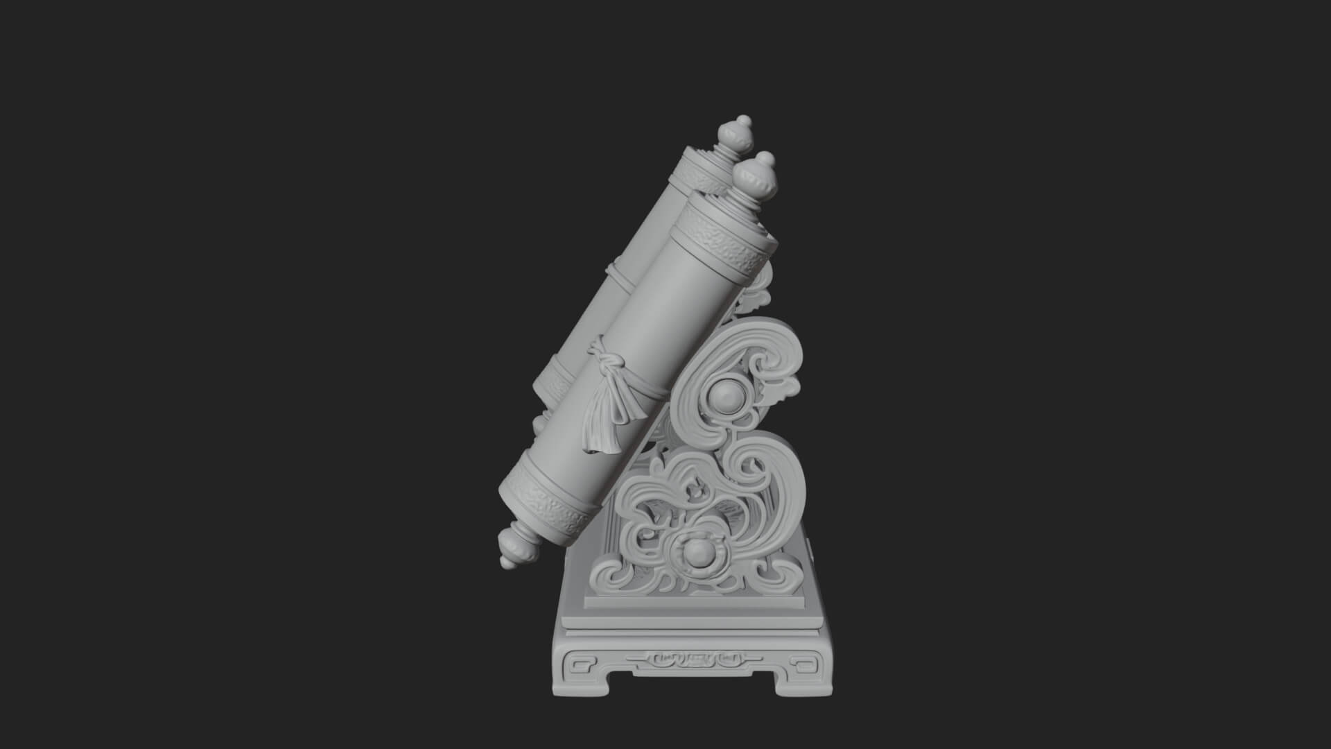 Tied Paper Scroll Model Design 7 3D Print Model 3D Model