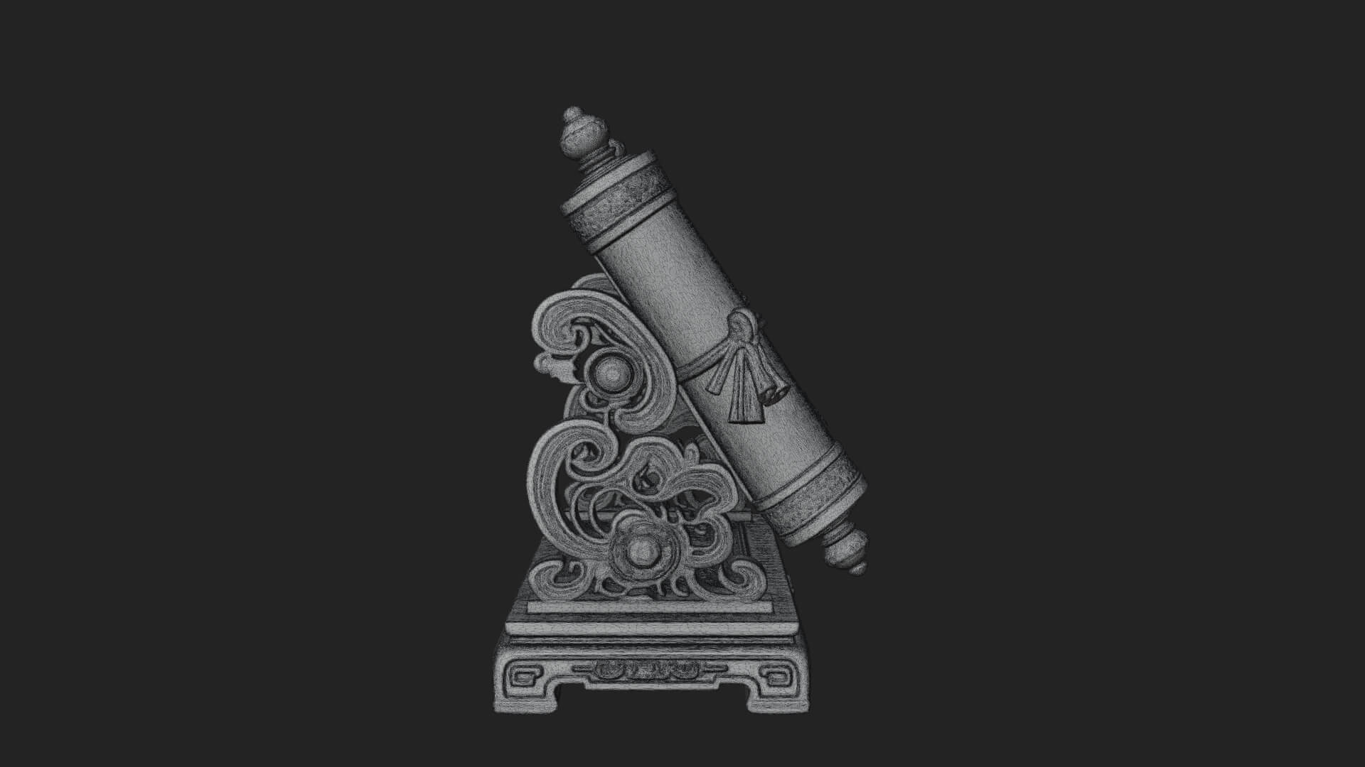Tied Paper Scroll Model Design 7 3D Print Model 3D Model