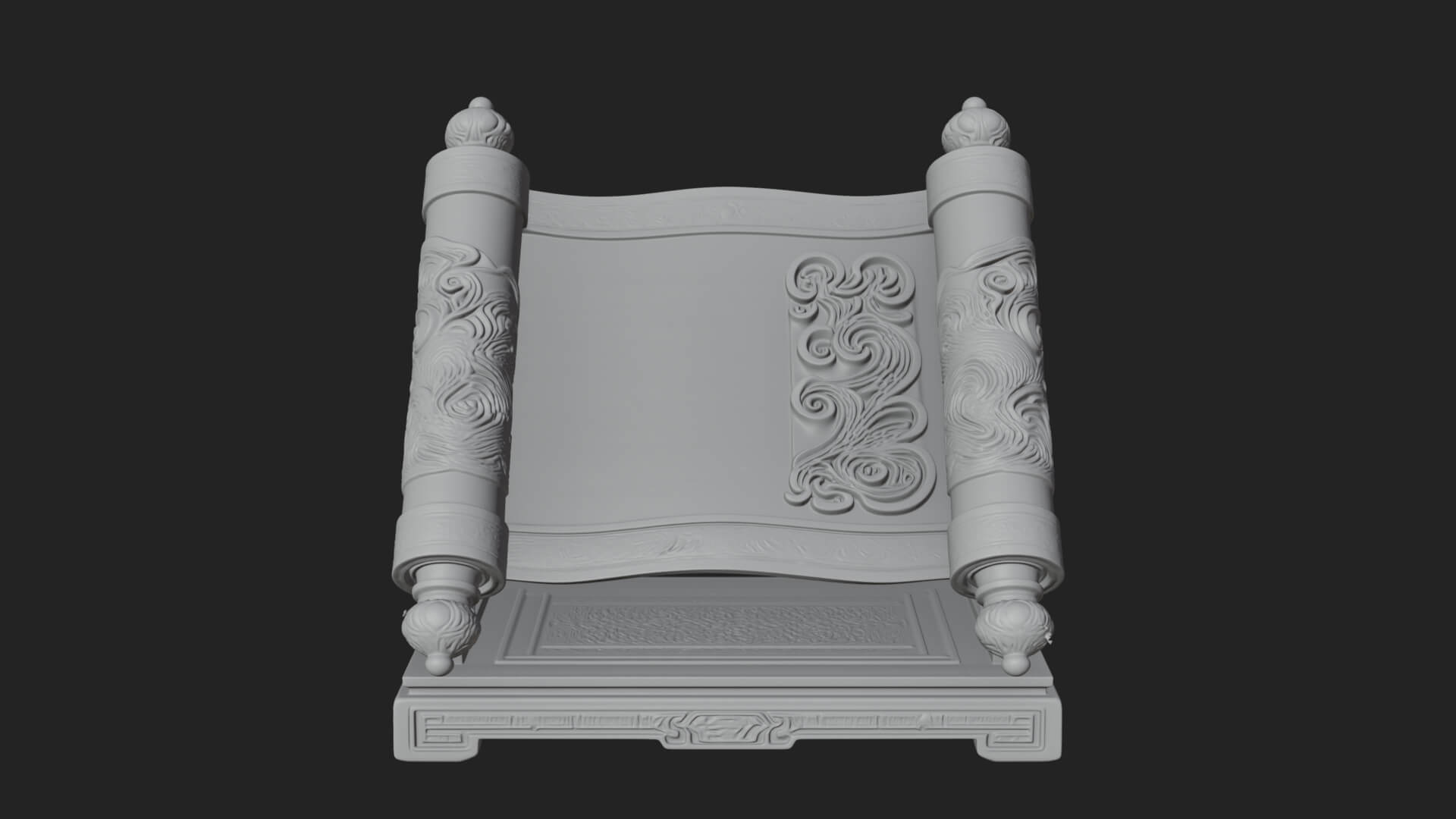 Tied Paper Scroll Model Design 8 3D Print Model 3D Model