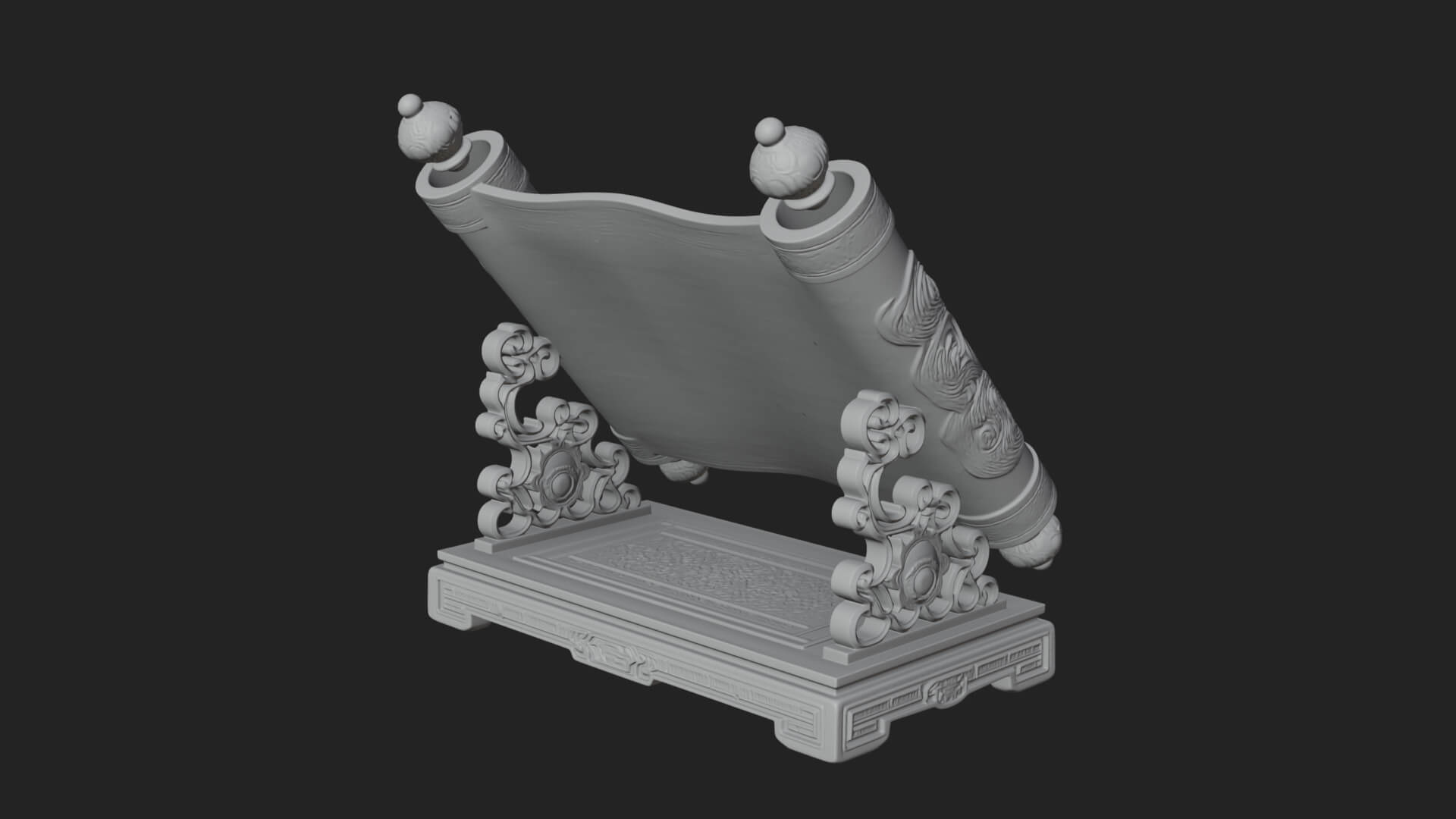 Tied Paper Scroll Model Design 8 3D Print Model 3D Model