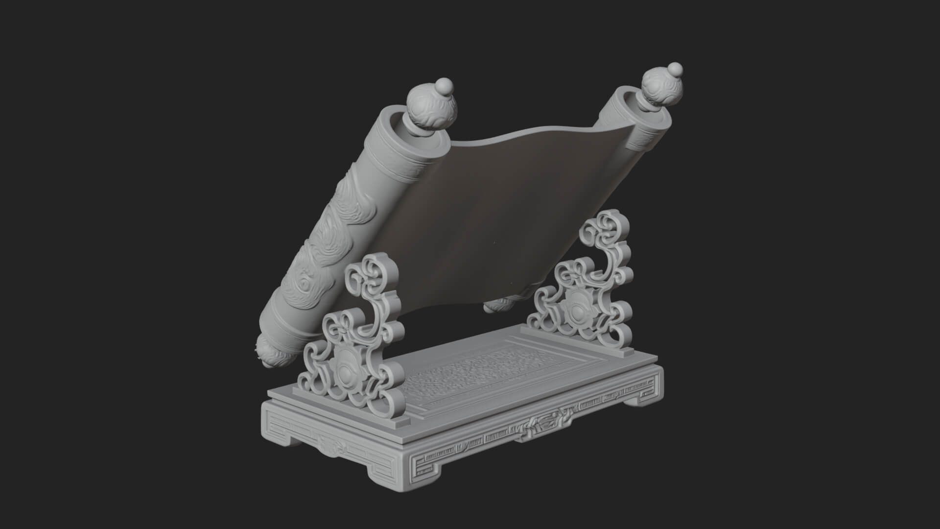 Tied Paper Scroll Model Design 8 3D Print Model 3D Model