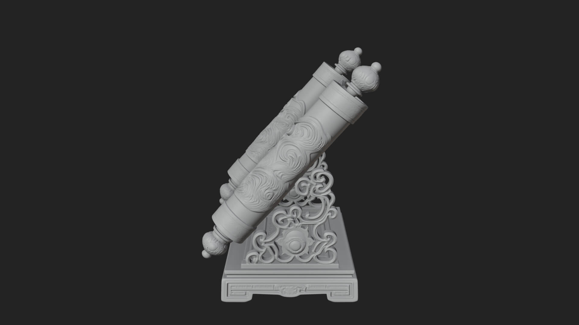Tied Paper Scroll Model Design 8 3D Print Model 3D Model