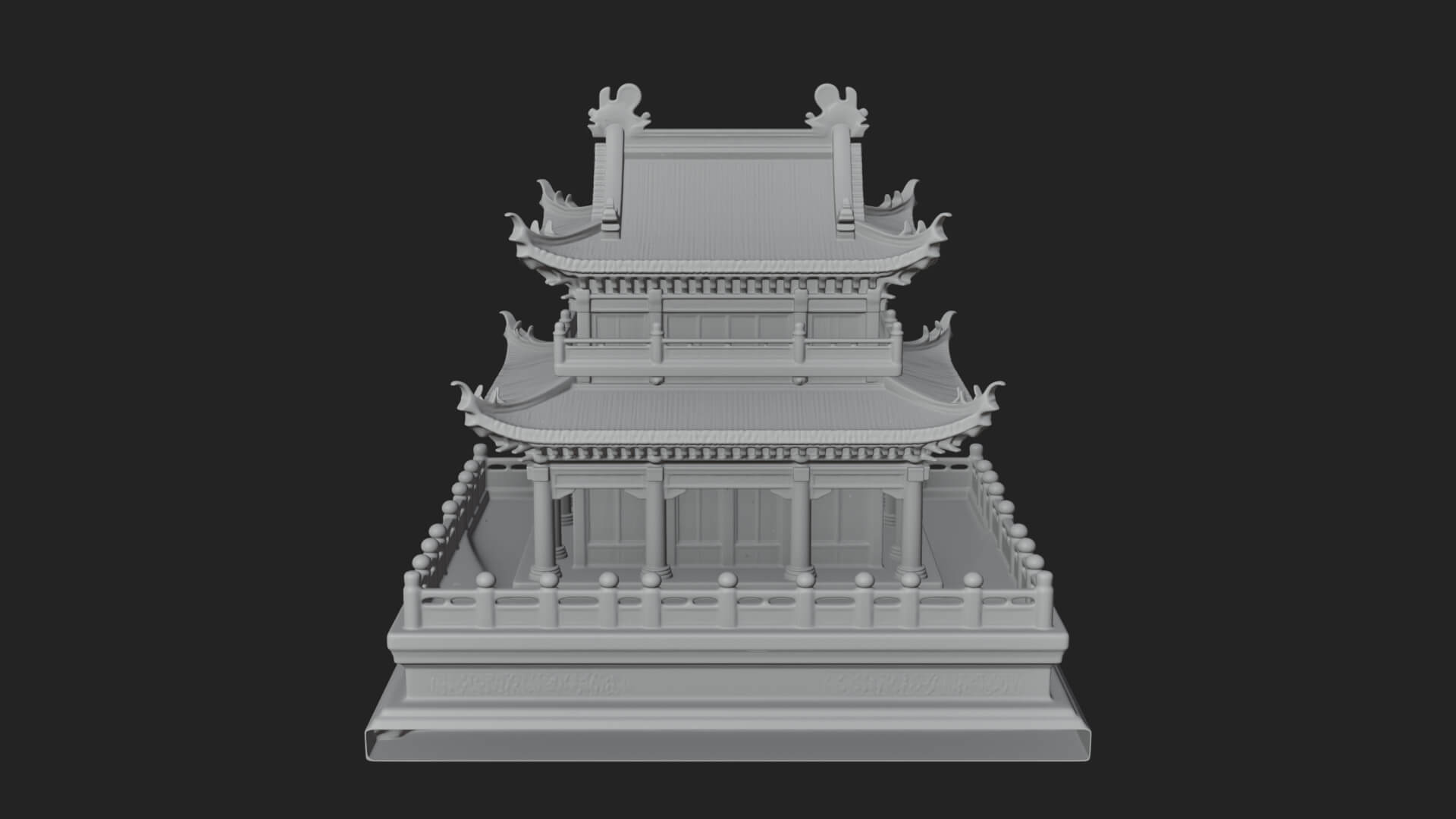 Tiered Pagoda Hall Temple Design 10 3D Print Model 3D Model