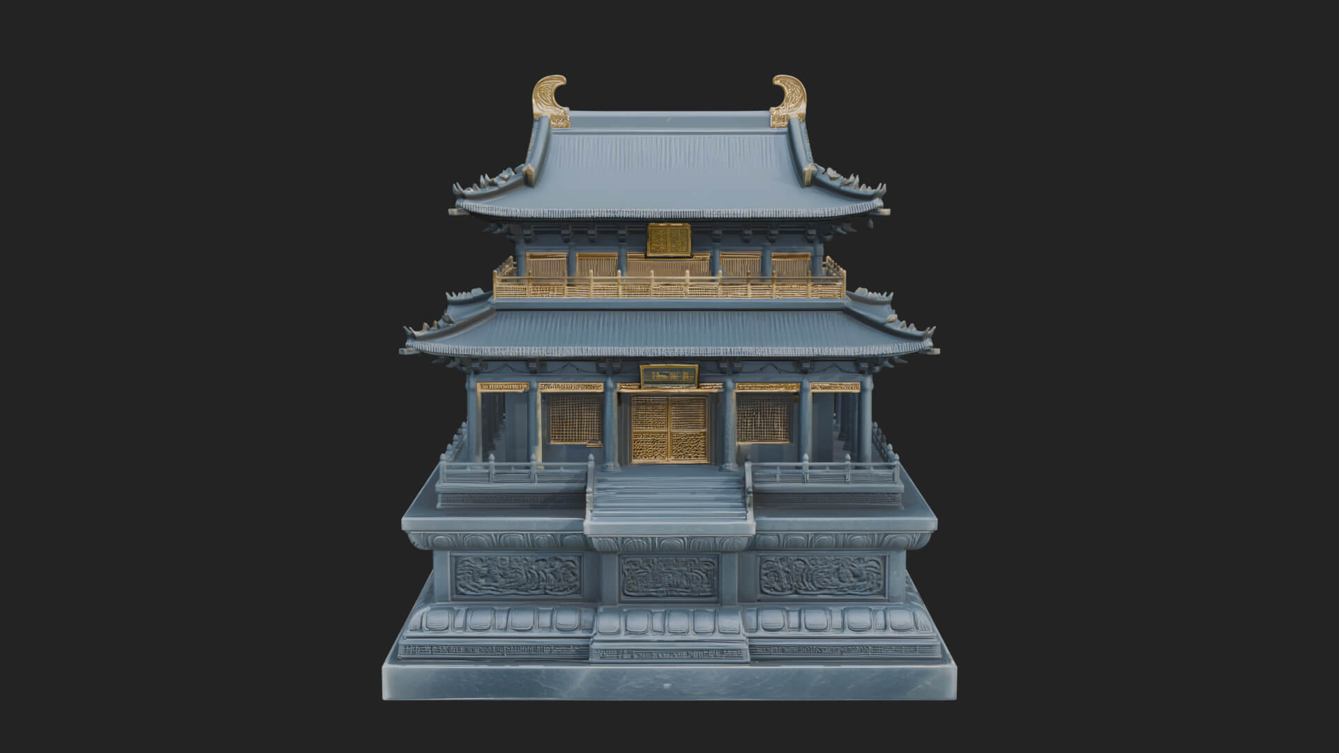 Tiered Pagoda Hall Temple Design 20 3D Print Model 3D Model